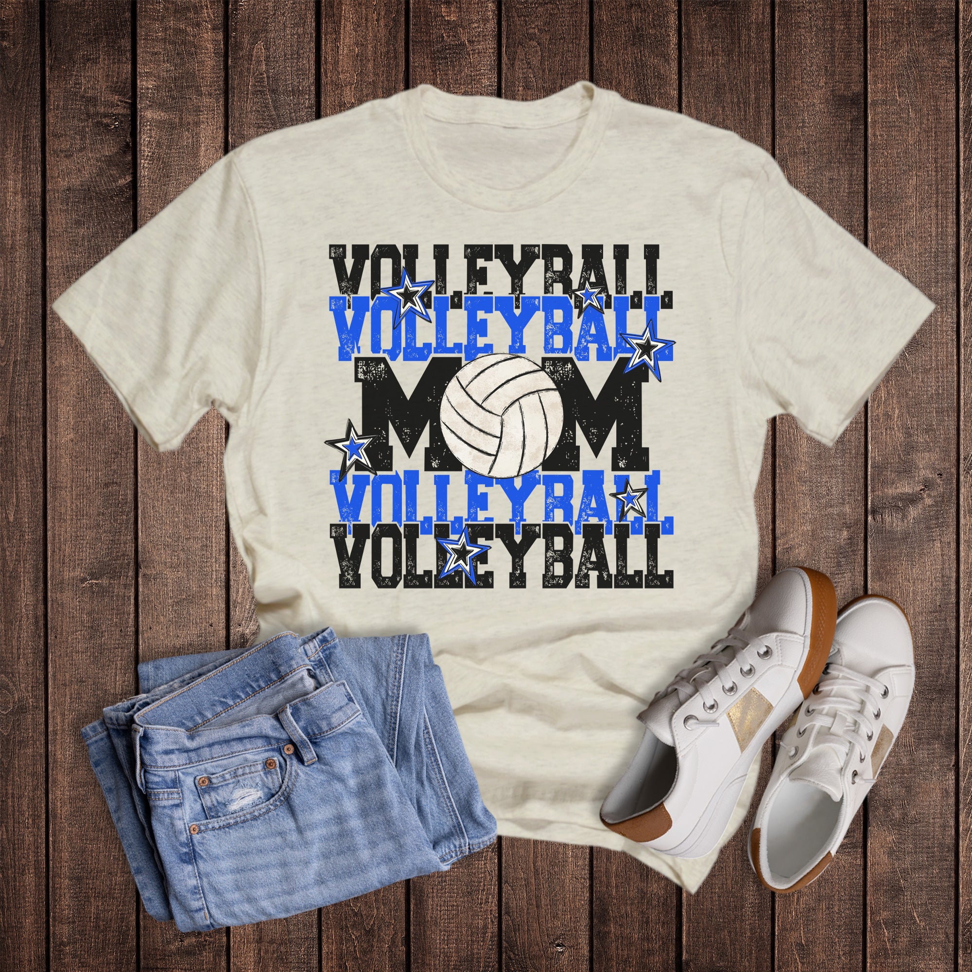Custom Volleyball Mom Stars