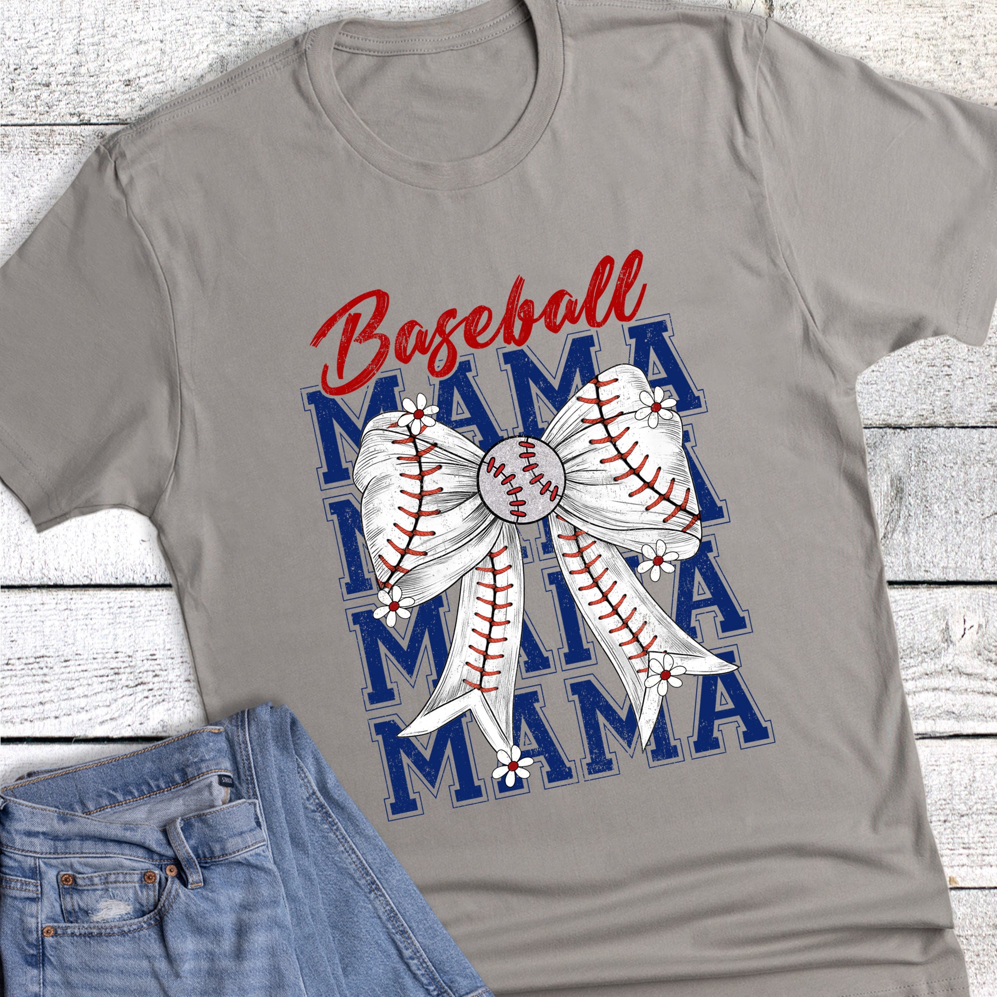 Baseball Mama Stack and Bow