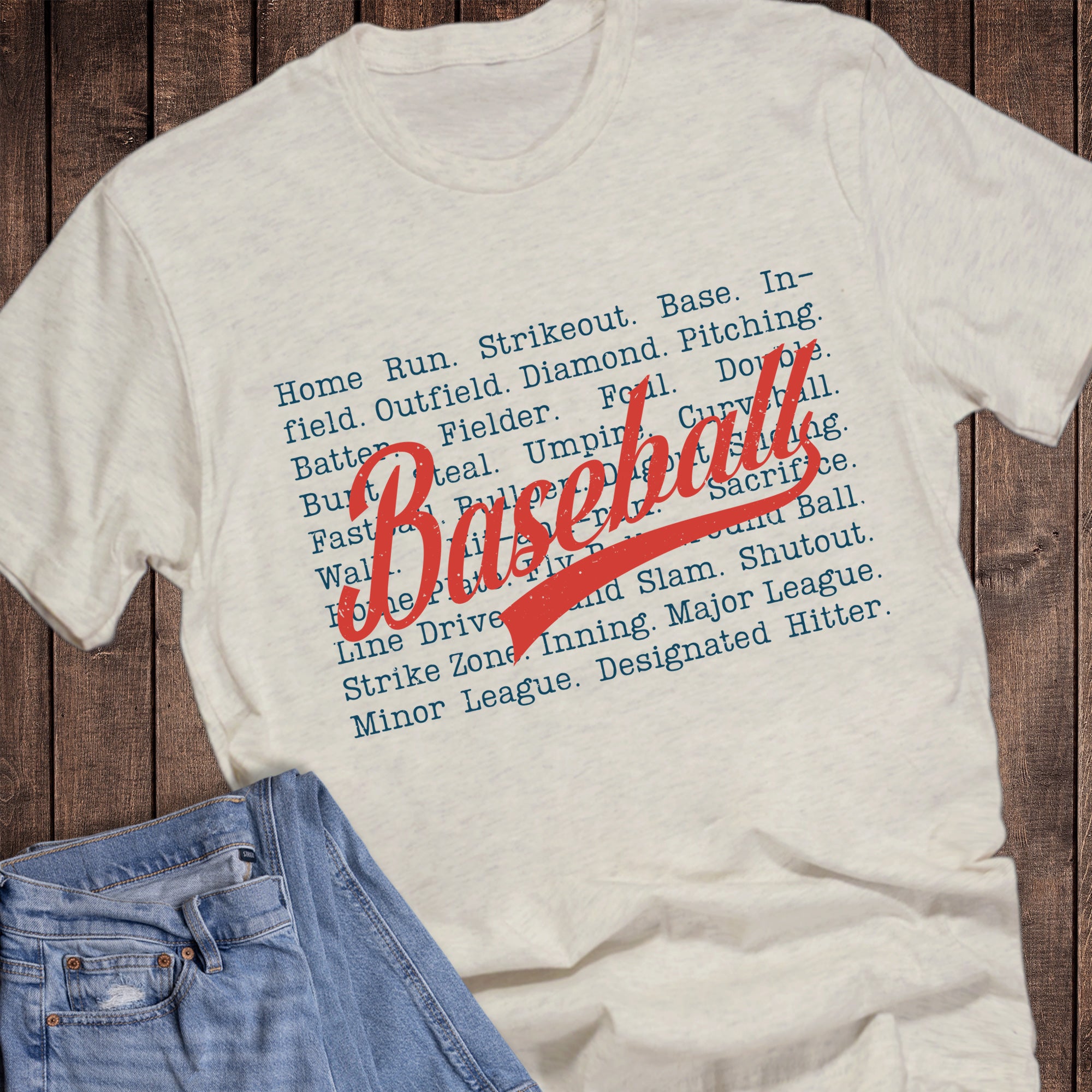 Baseball Retro Words