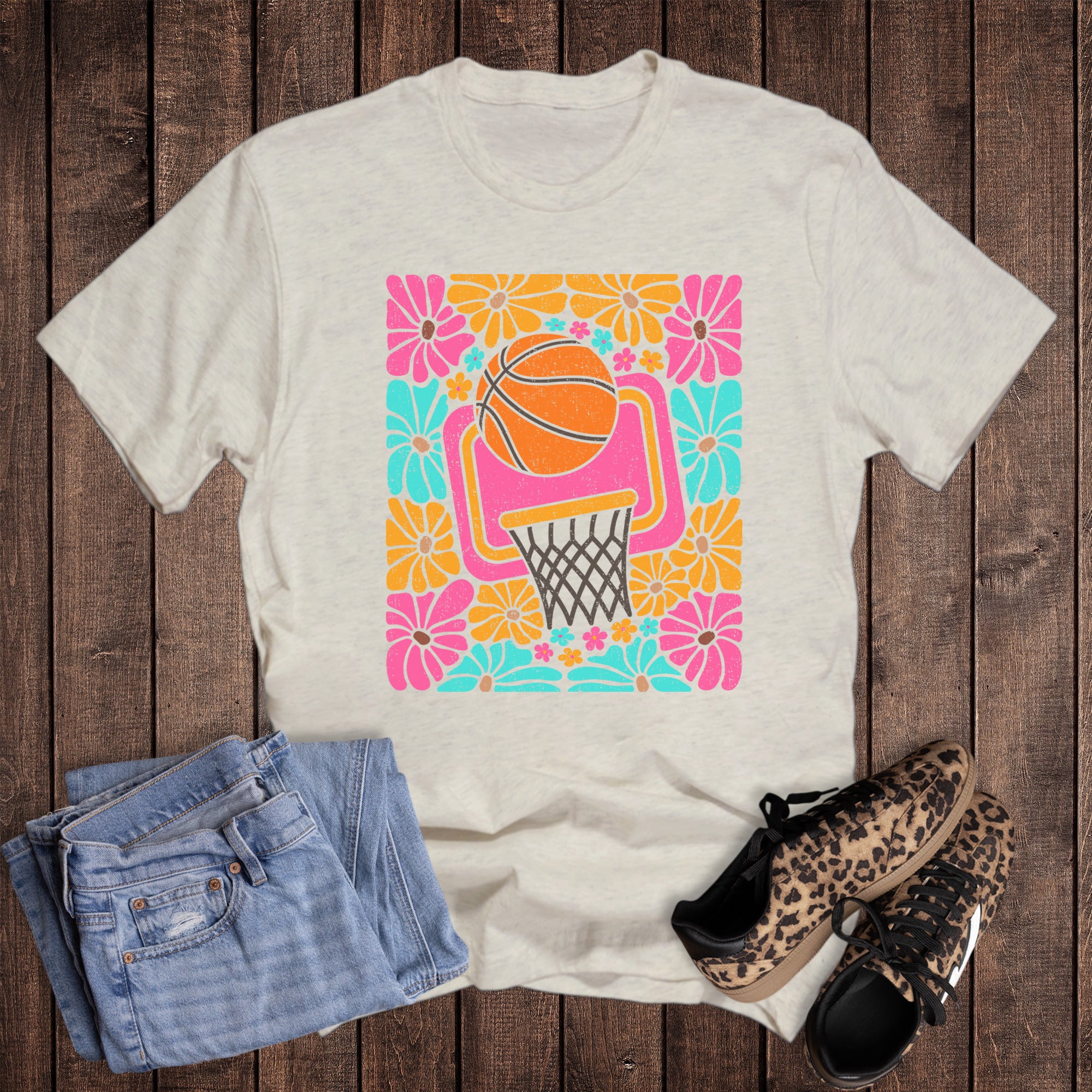 Boho Floral Basketball