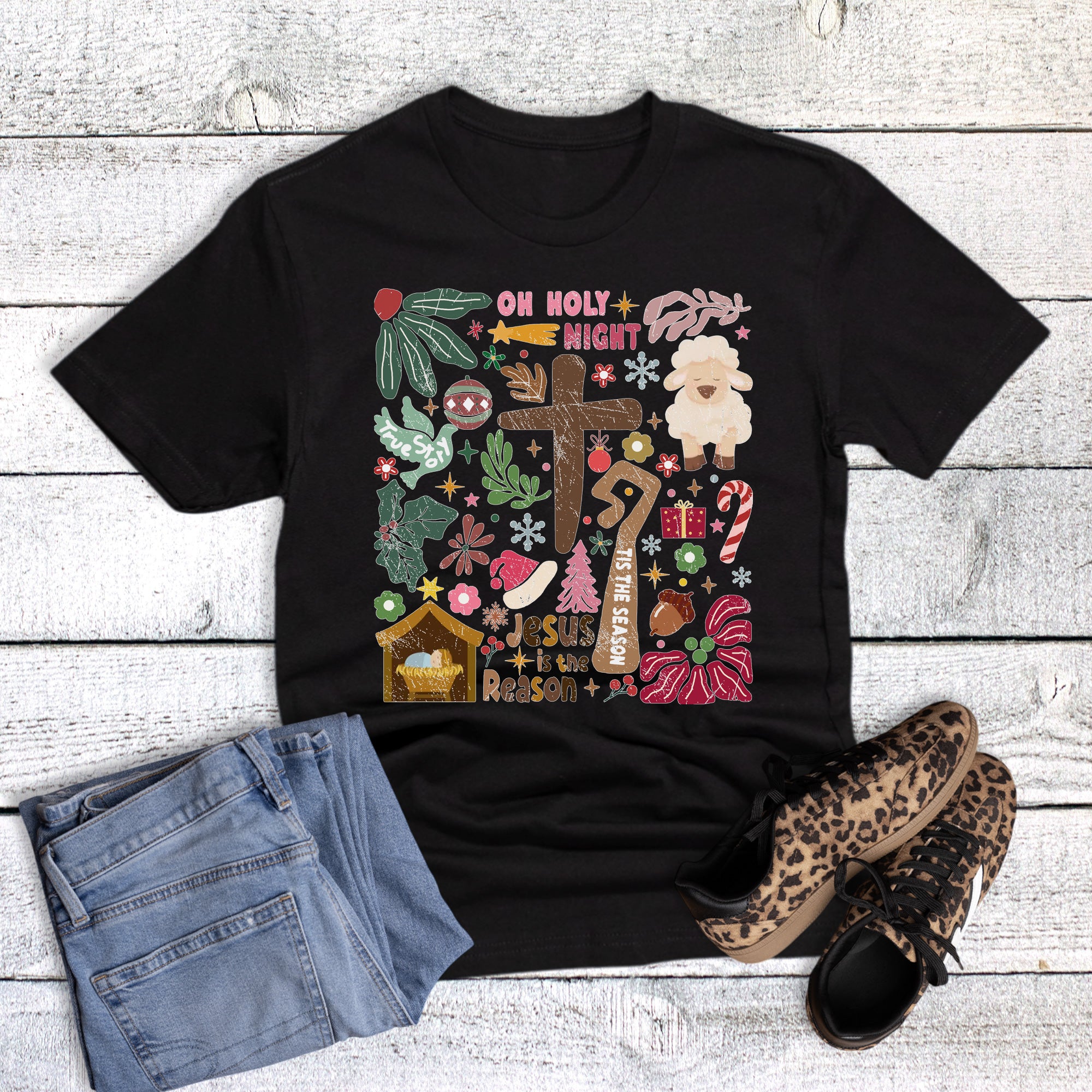 Boho True Story Oh Holy Night Collage