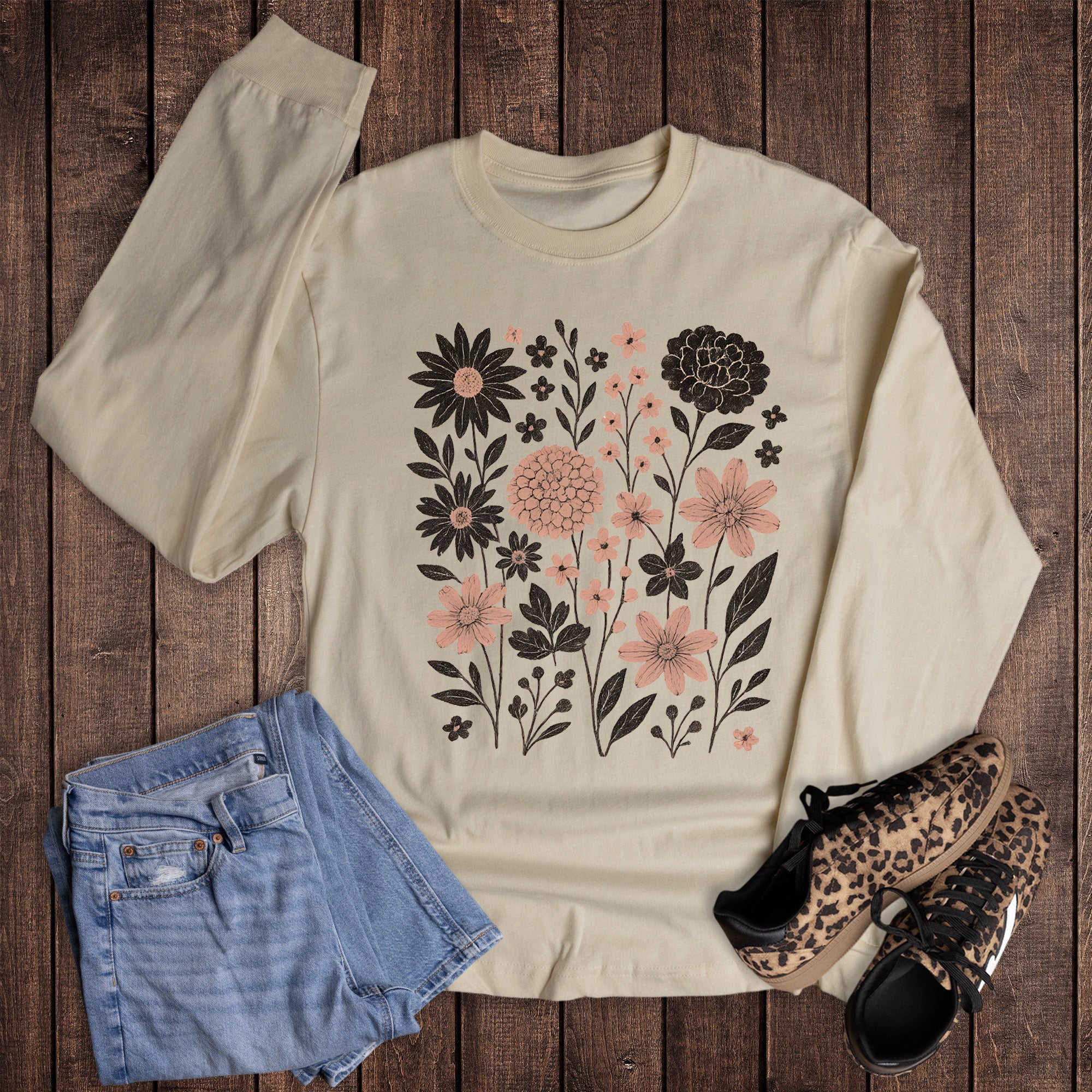 Boho Wildflowers Long Sleeve