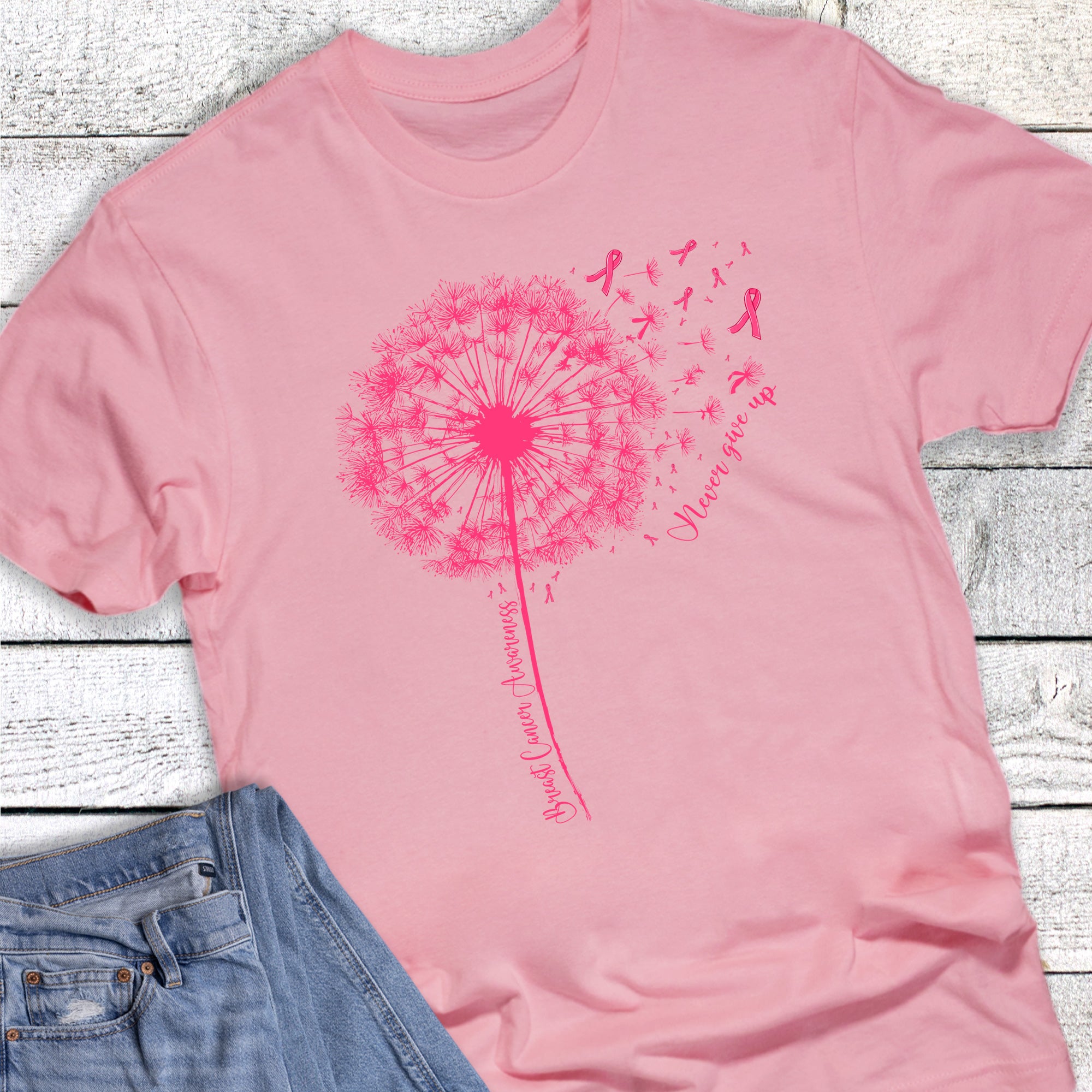 Breast Cancer Awareness Dandelion