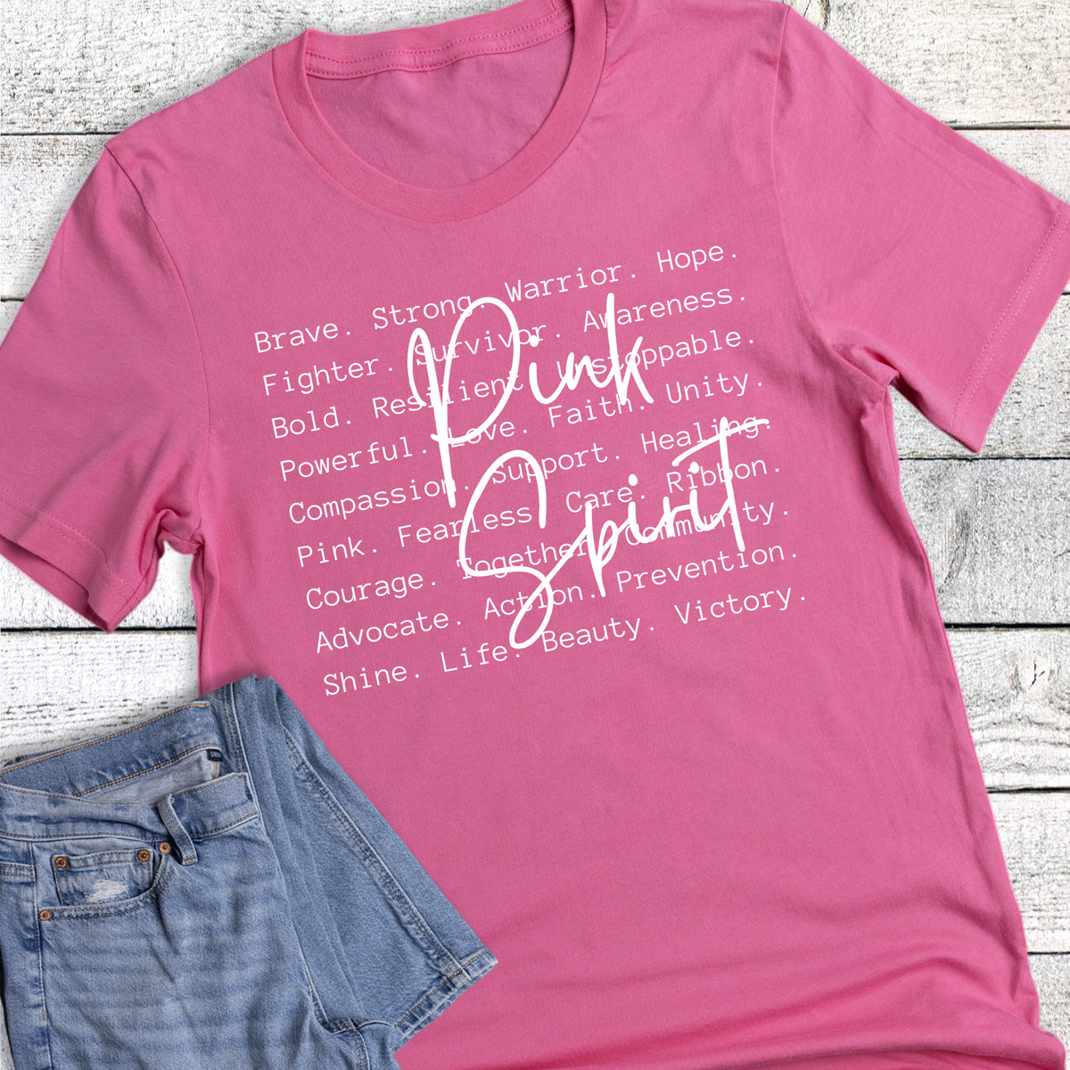 Breast Cancer Pink Spirit Brave Strong Warrior
