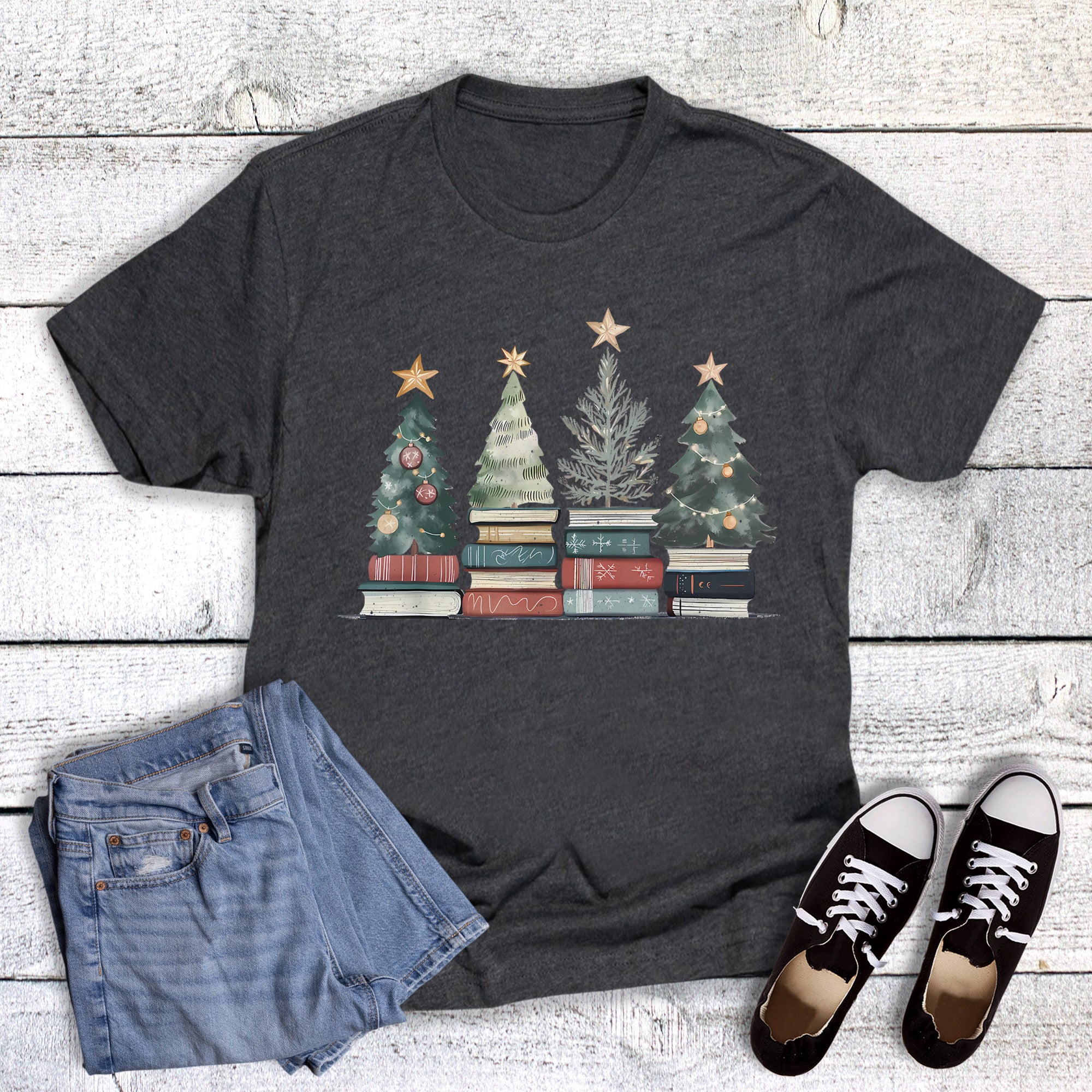 Christmas Books Trees Reading