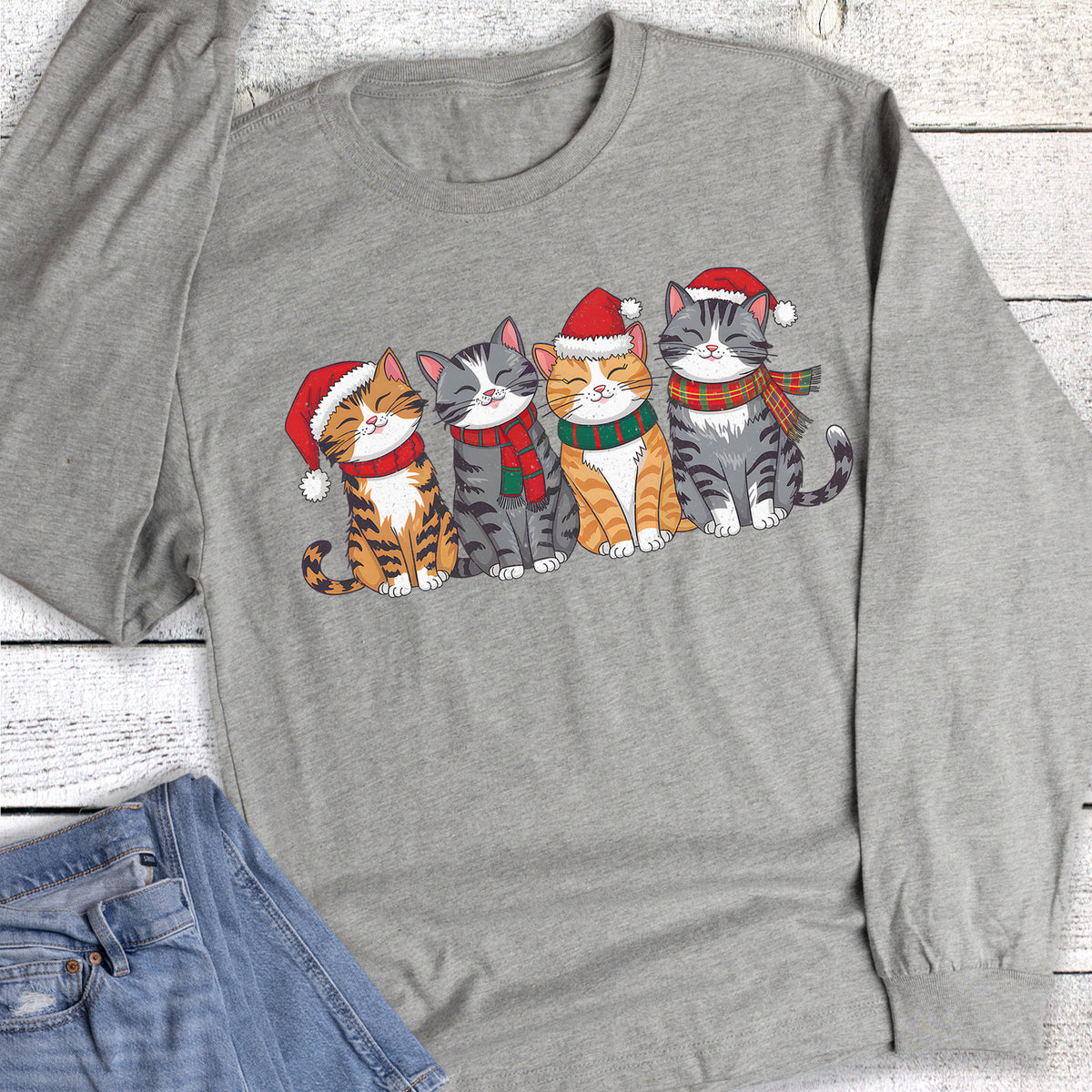 Christmas Cats Merry Catmas Long Sleeve