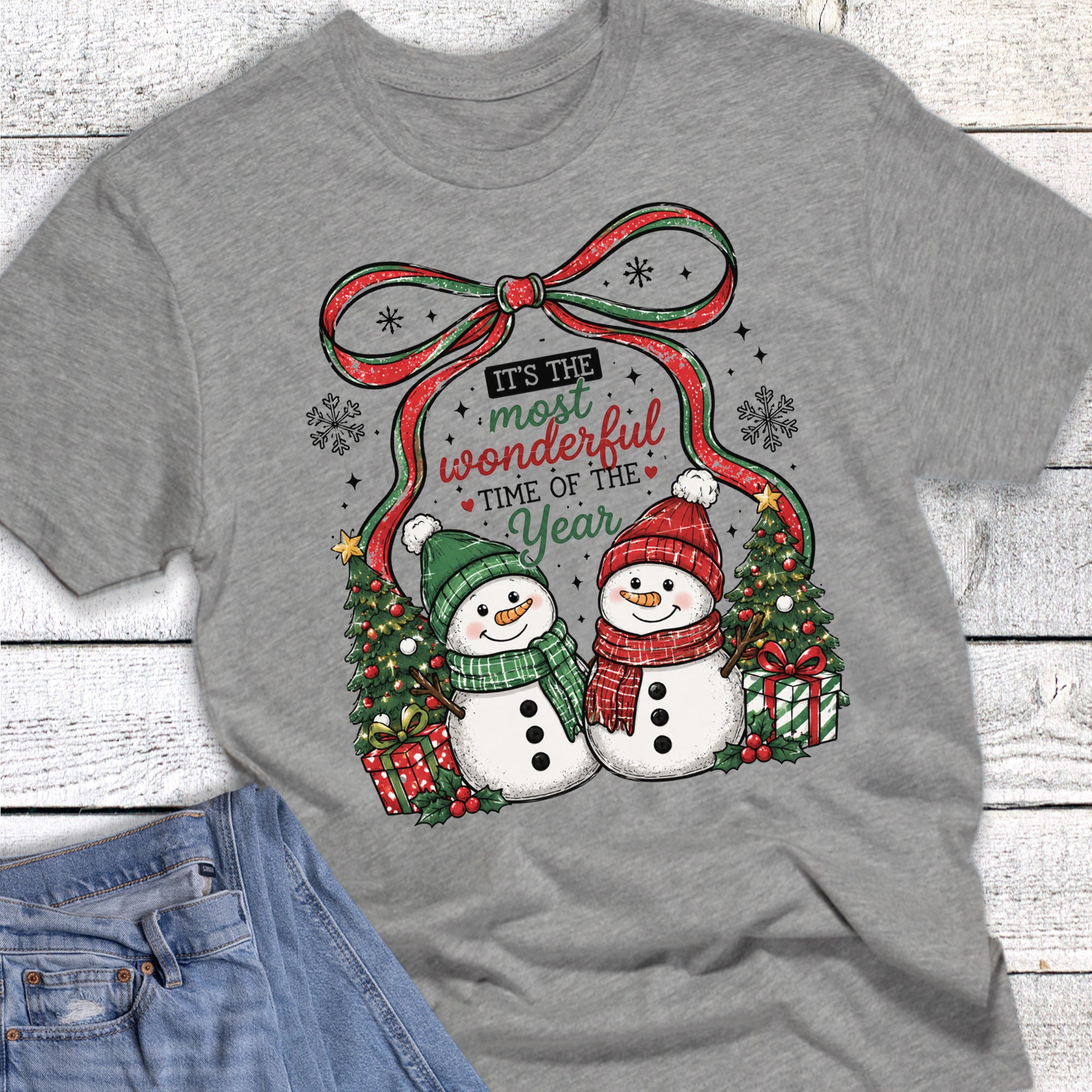 Christmas Coquette Most Wonderful Time Snowman Duo