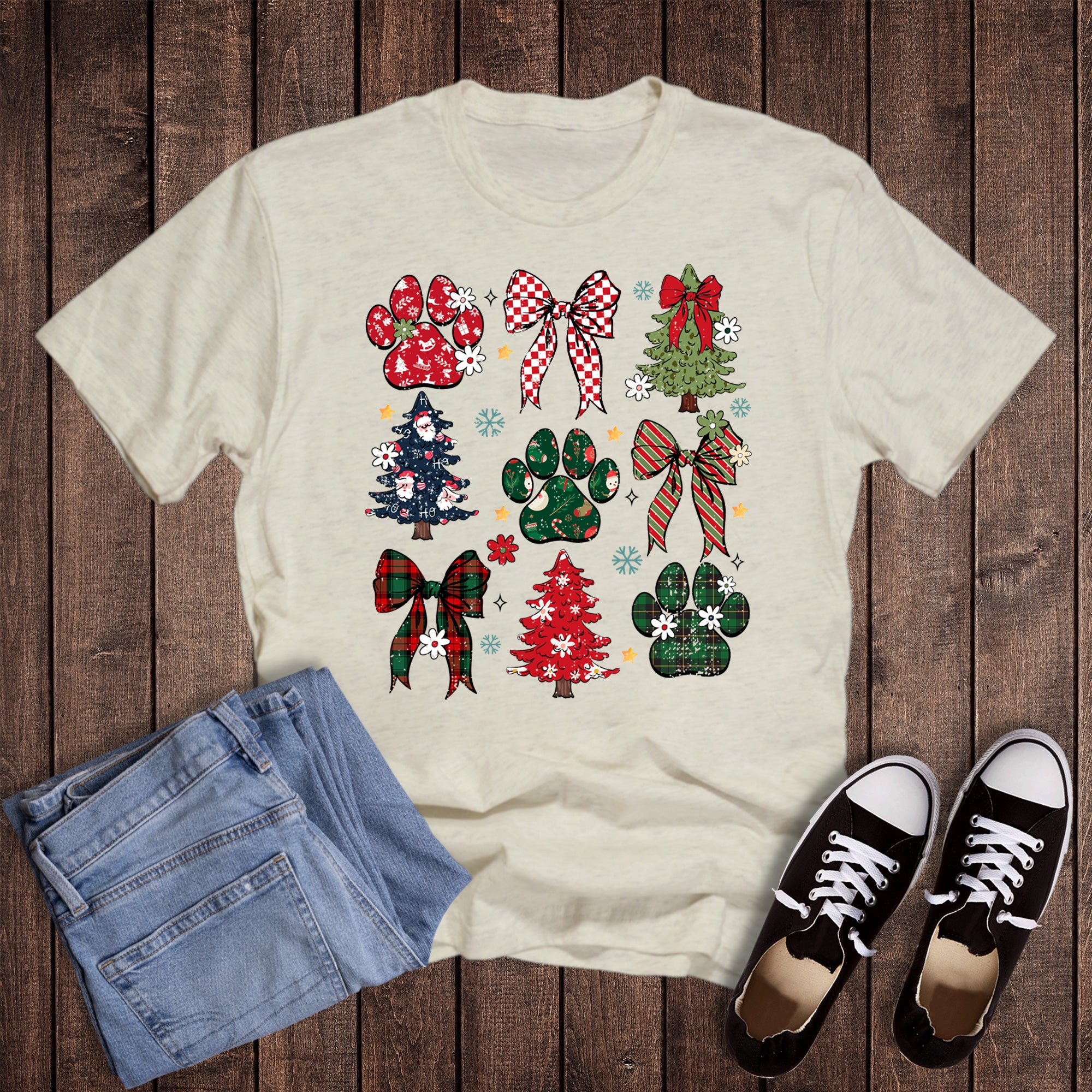 Christmas Dog Bow Collage