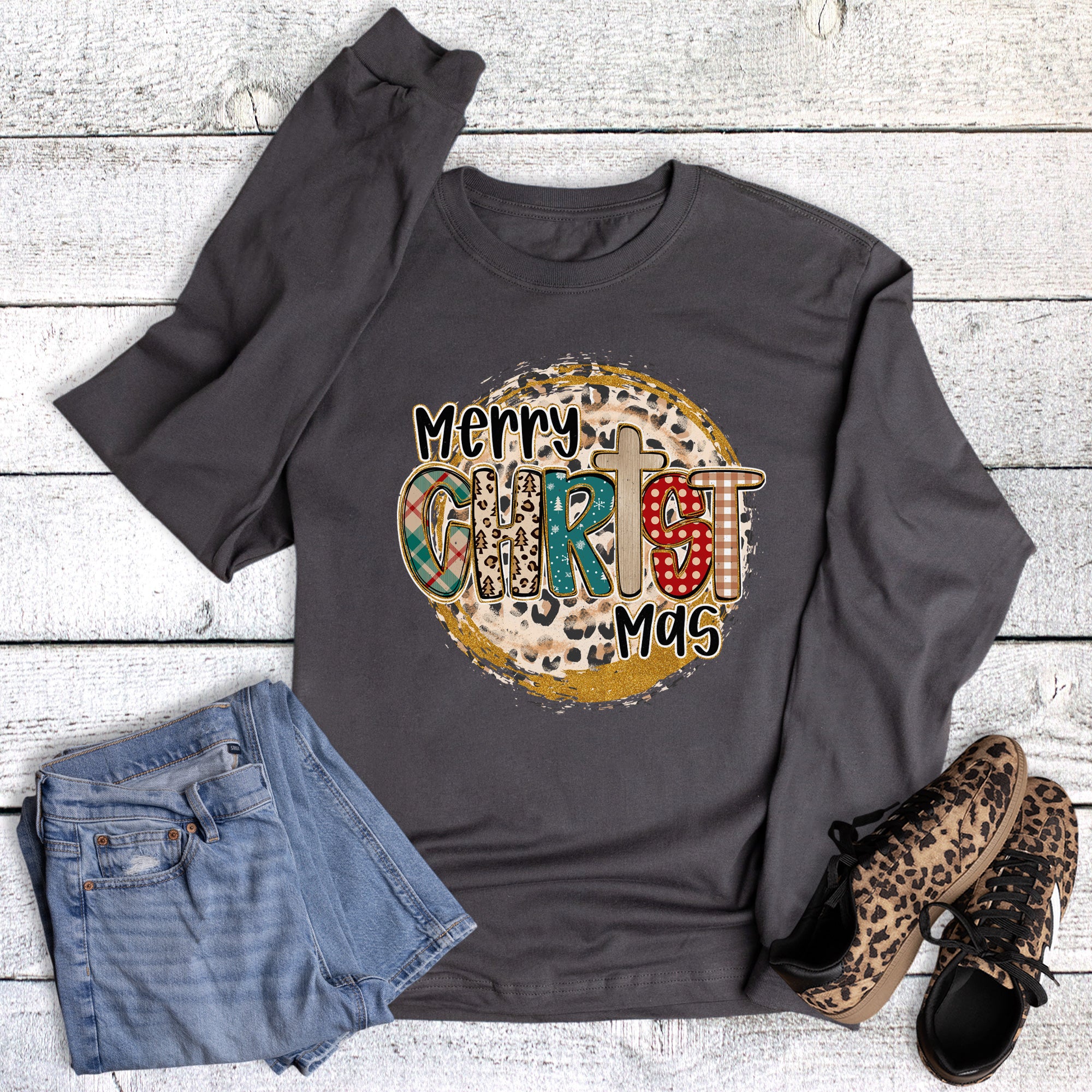 Christmas Faith Merry Christ Mas Long Sleeve