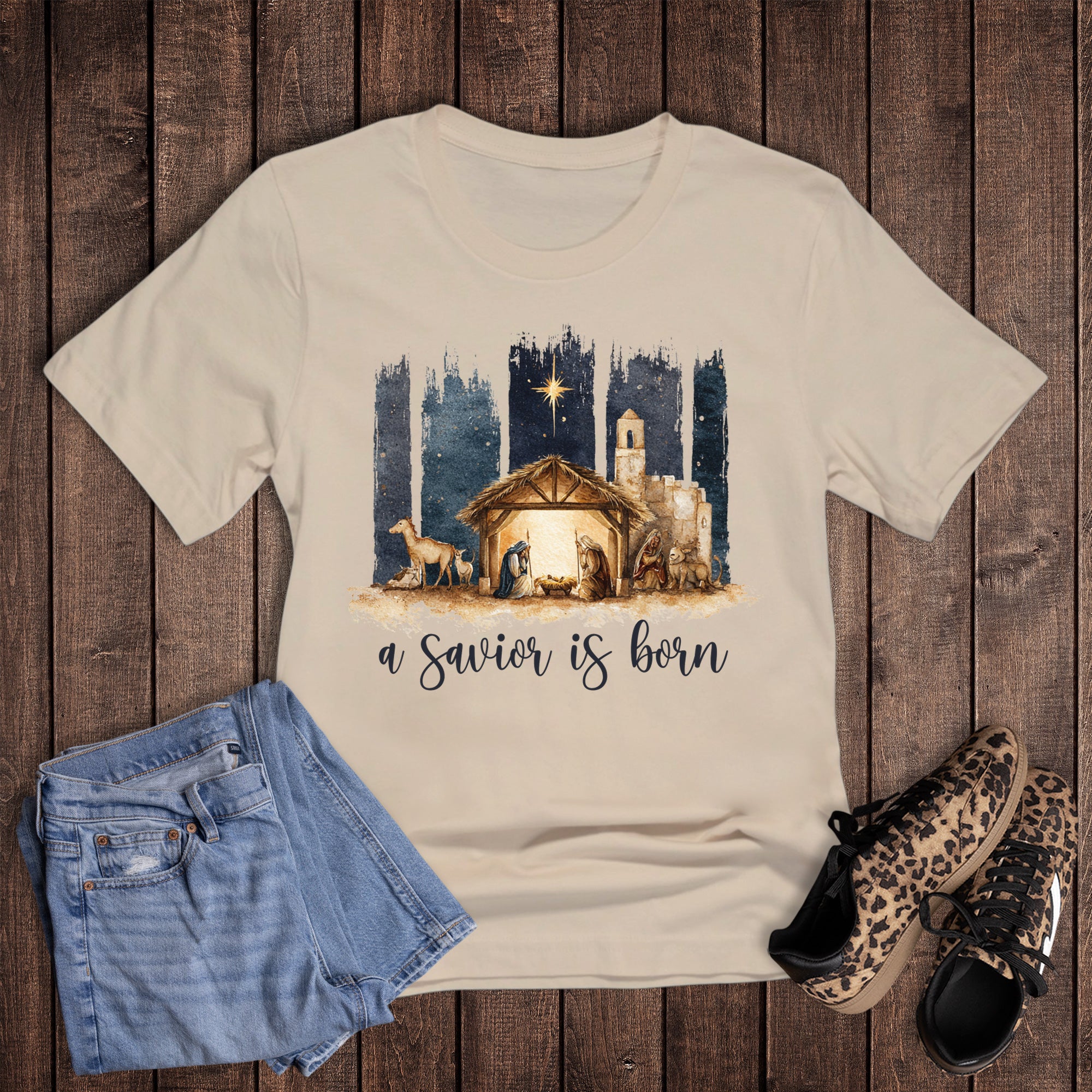 Christmas Faith Nativity A Savior is Born