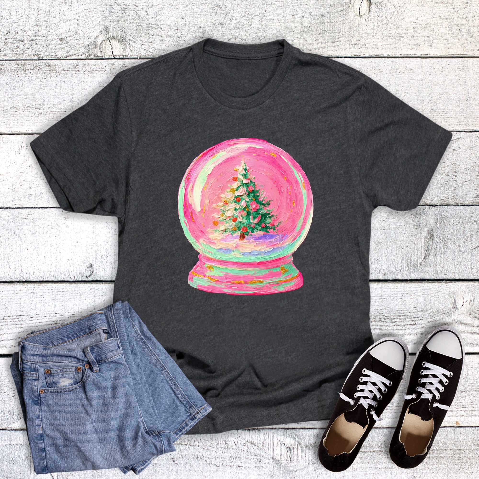 Christmas Faux Hand Painted Snow Globe