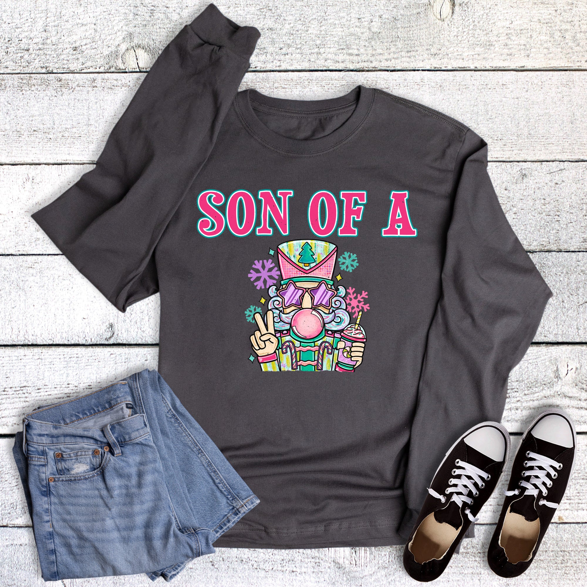 Christmas Funny Son of a Nutcracker Long Sleeve