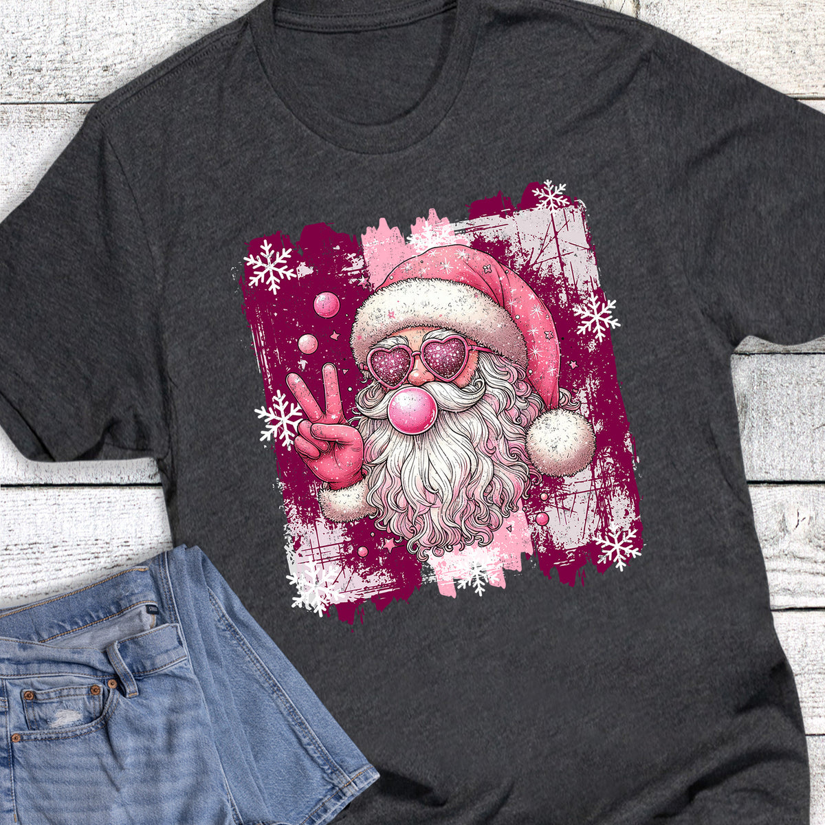 Christmas Groovy Santa Peace Bubble