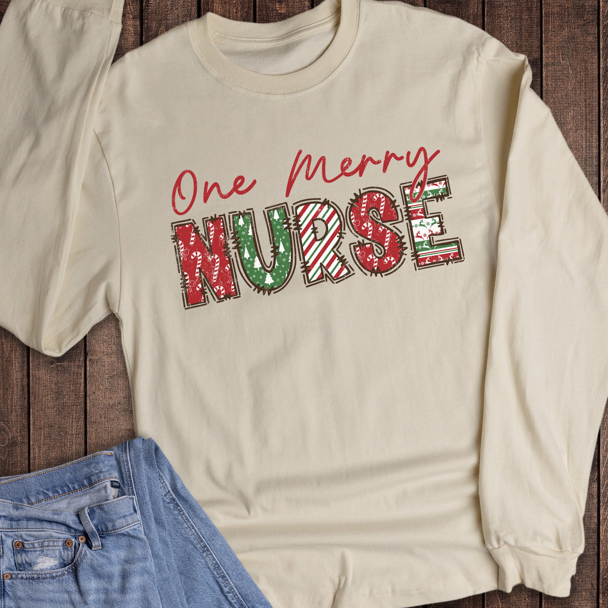 Christmas One Merry Nurse Long Sleeve
