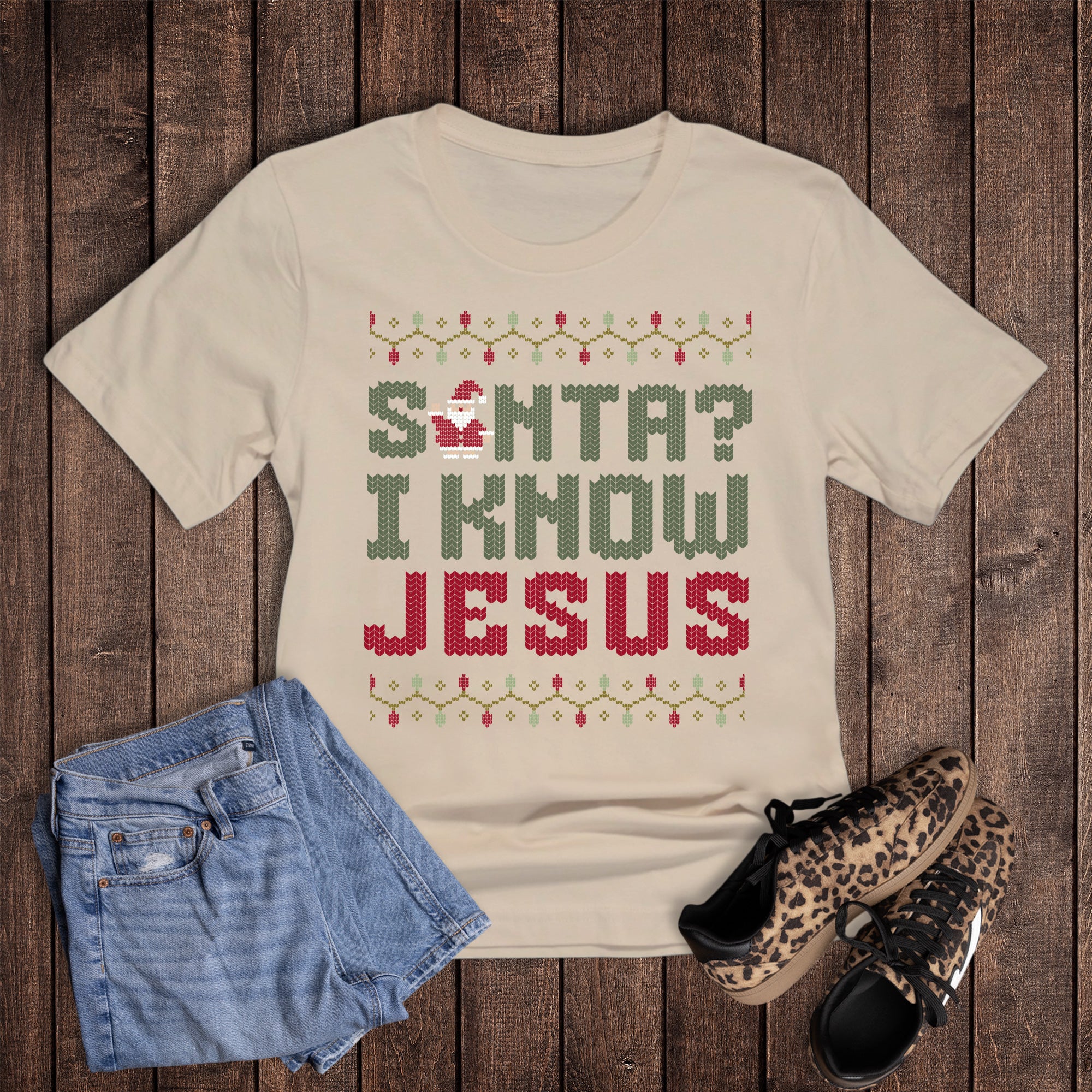 Christmas Santa I Know Jesus