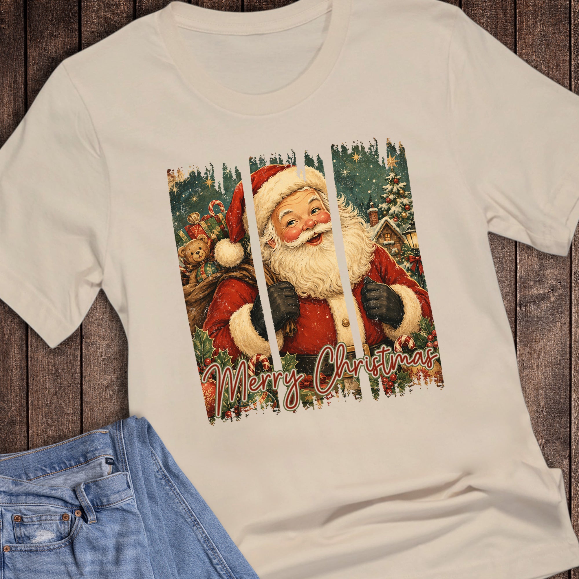 Christmas Santa Merry Brushstroke