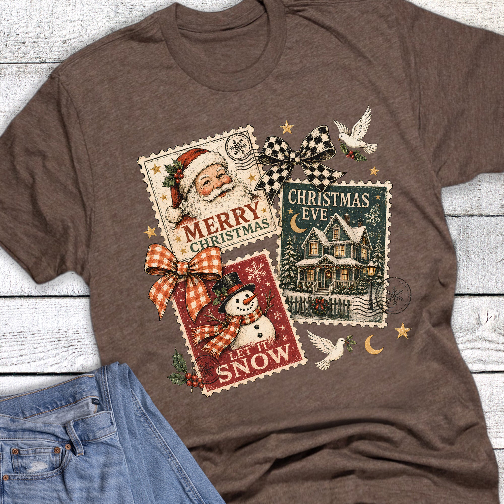 Christmas Santa Snowman Stamps
