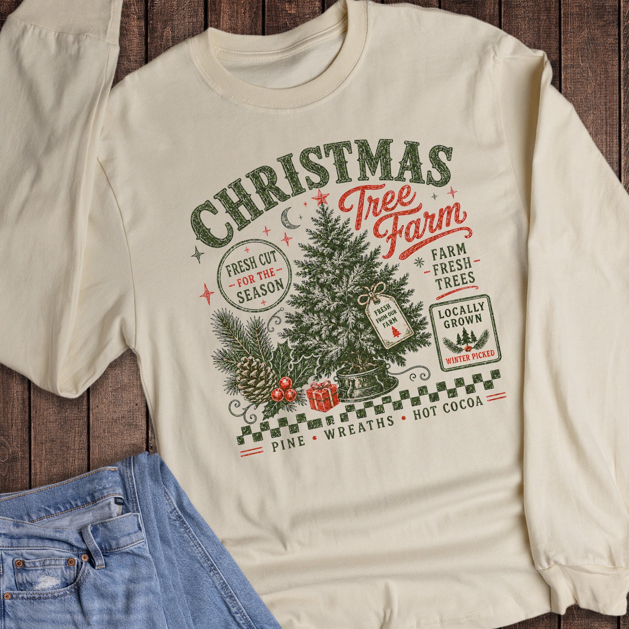 Christmas Tree Farm Fresh Cut Long Sleeve