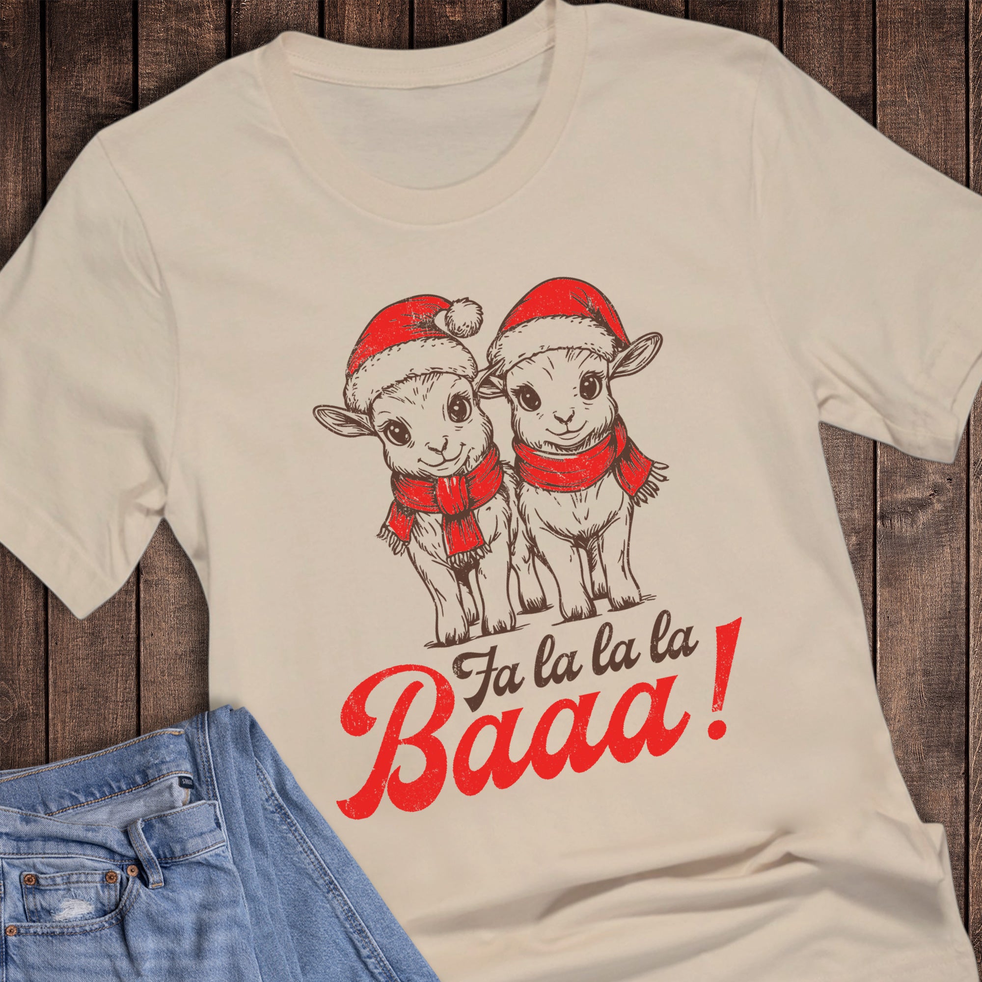Christmas Western Fa La La La Baa Sheep Lamb
