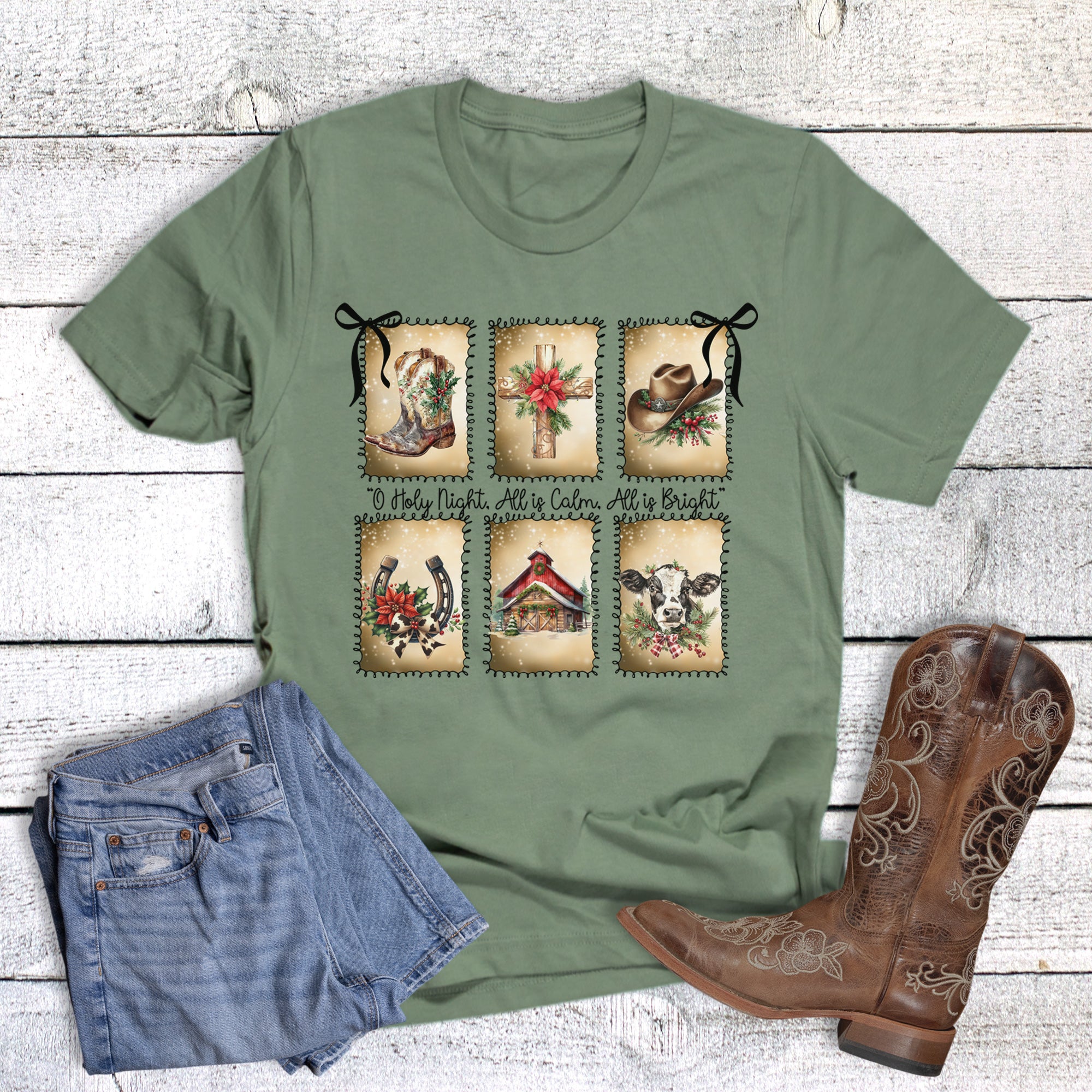 Christmas Western Faith Oh Holy Night Stamps