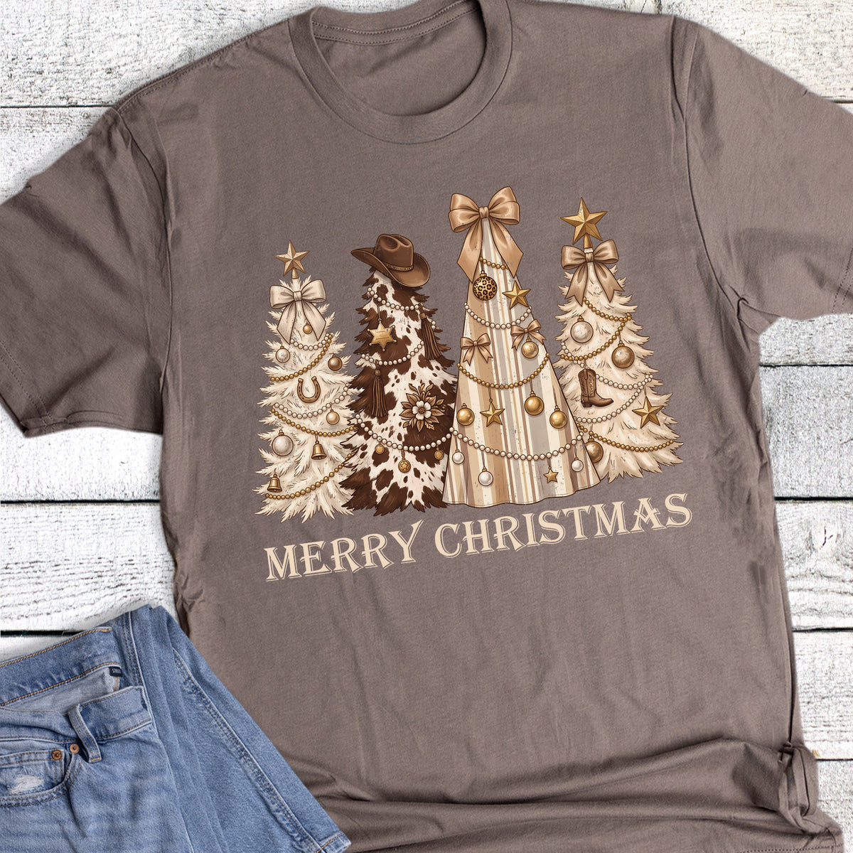 Christmas Western Merry Spurs Boots Trees