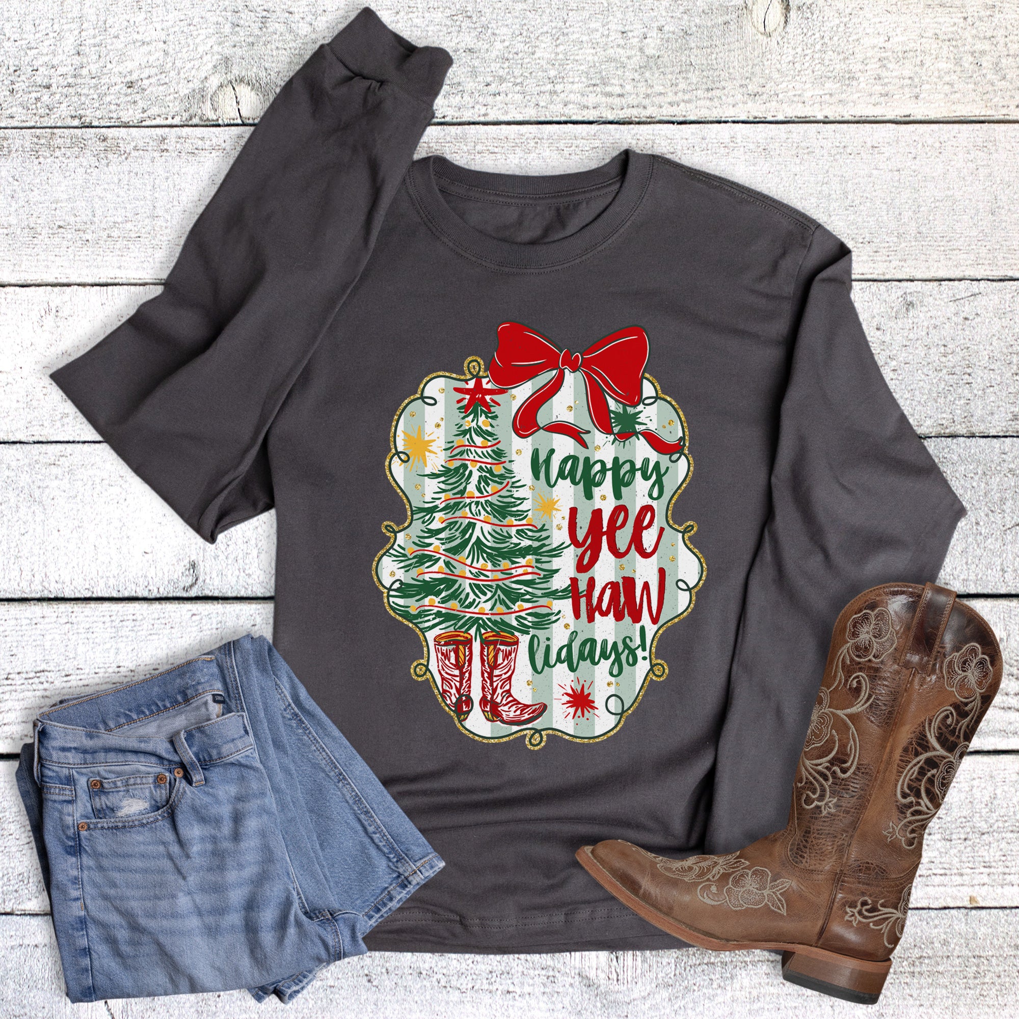 Christmas Western Yee Haw-lidays Long Sleeve