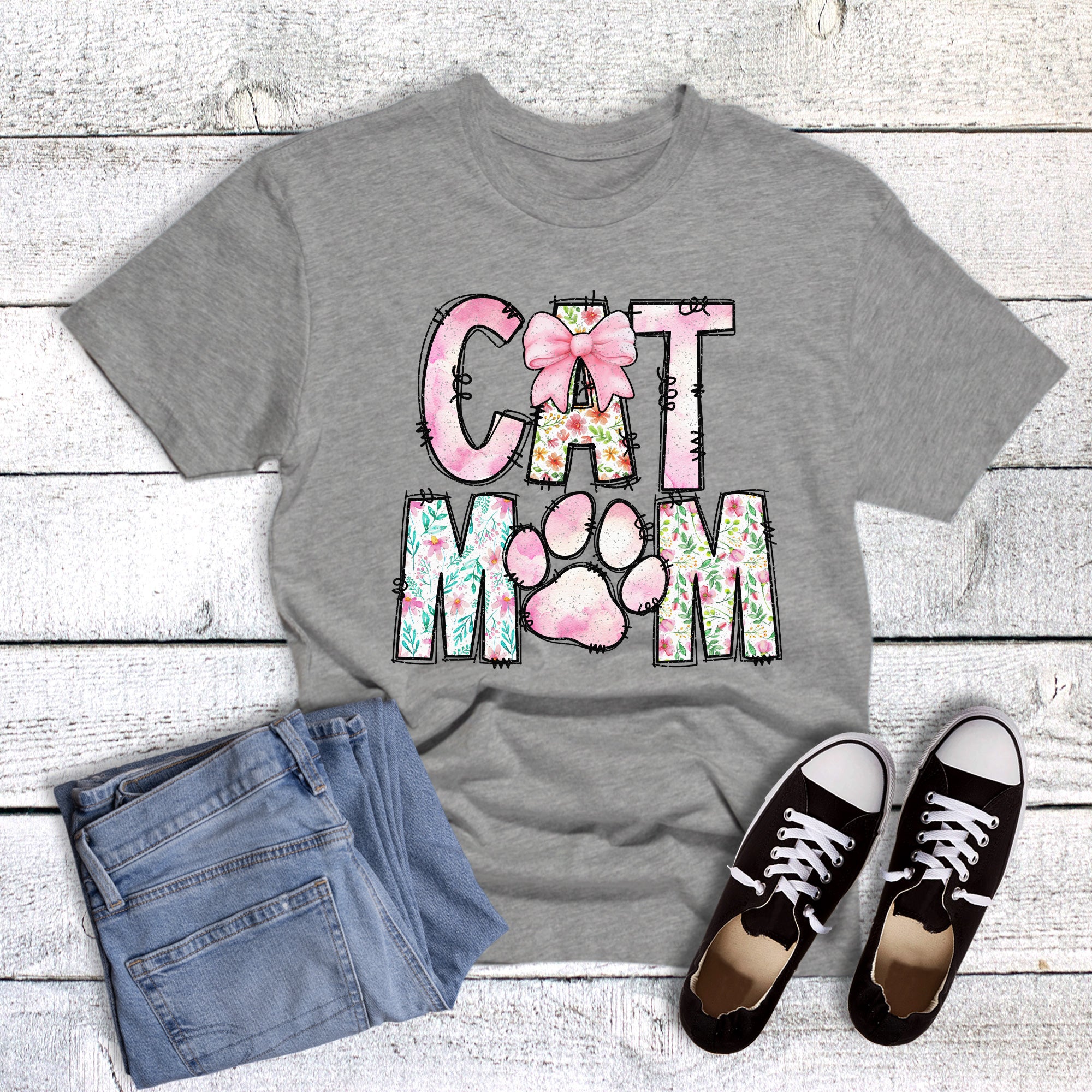 Coquette Floral Cat Mom