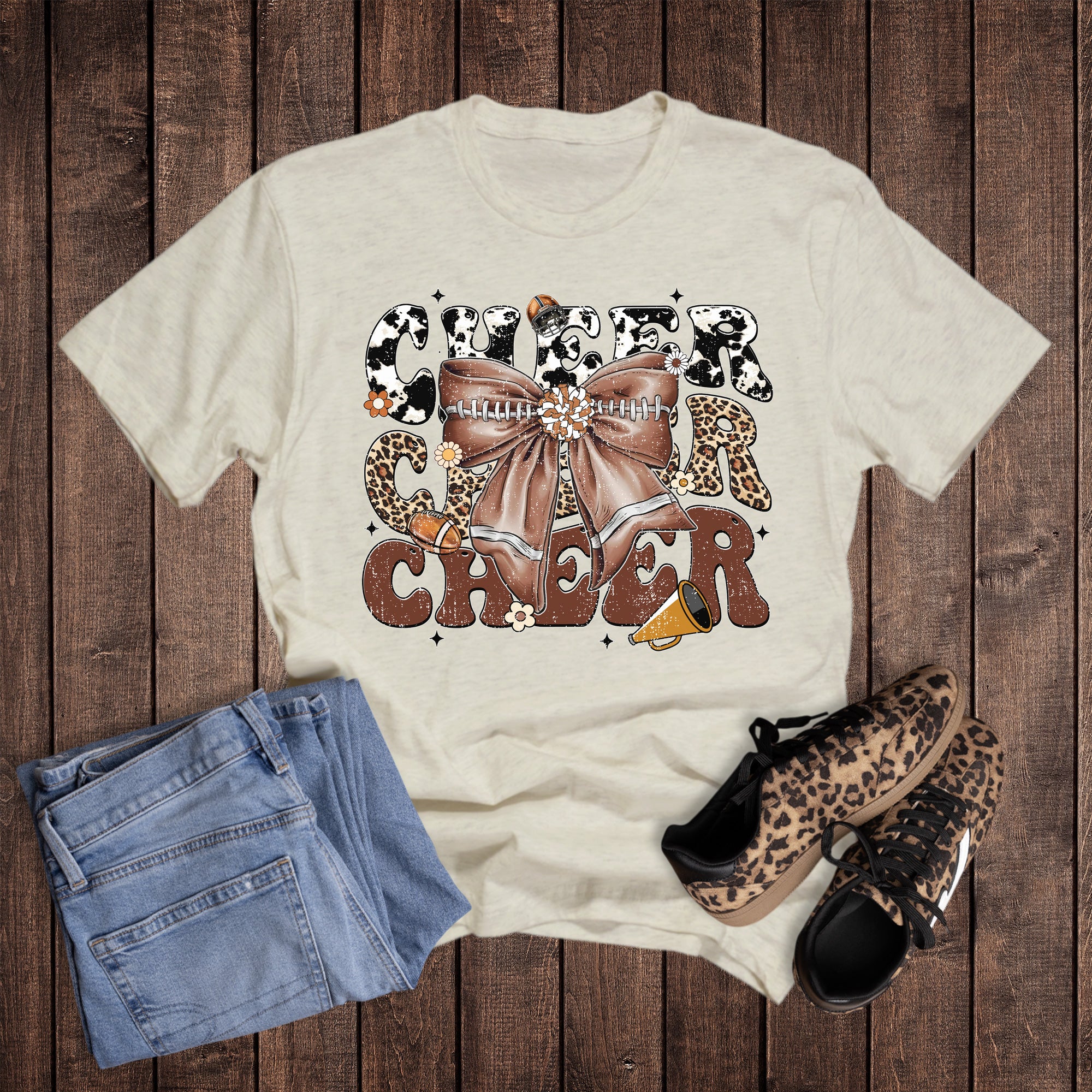 Coquette Football Bow Cheer