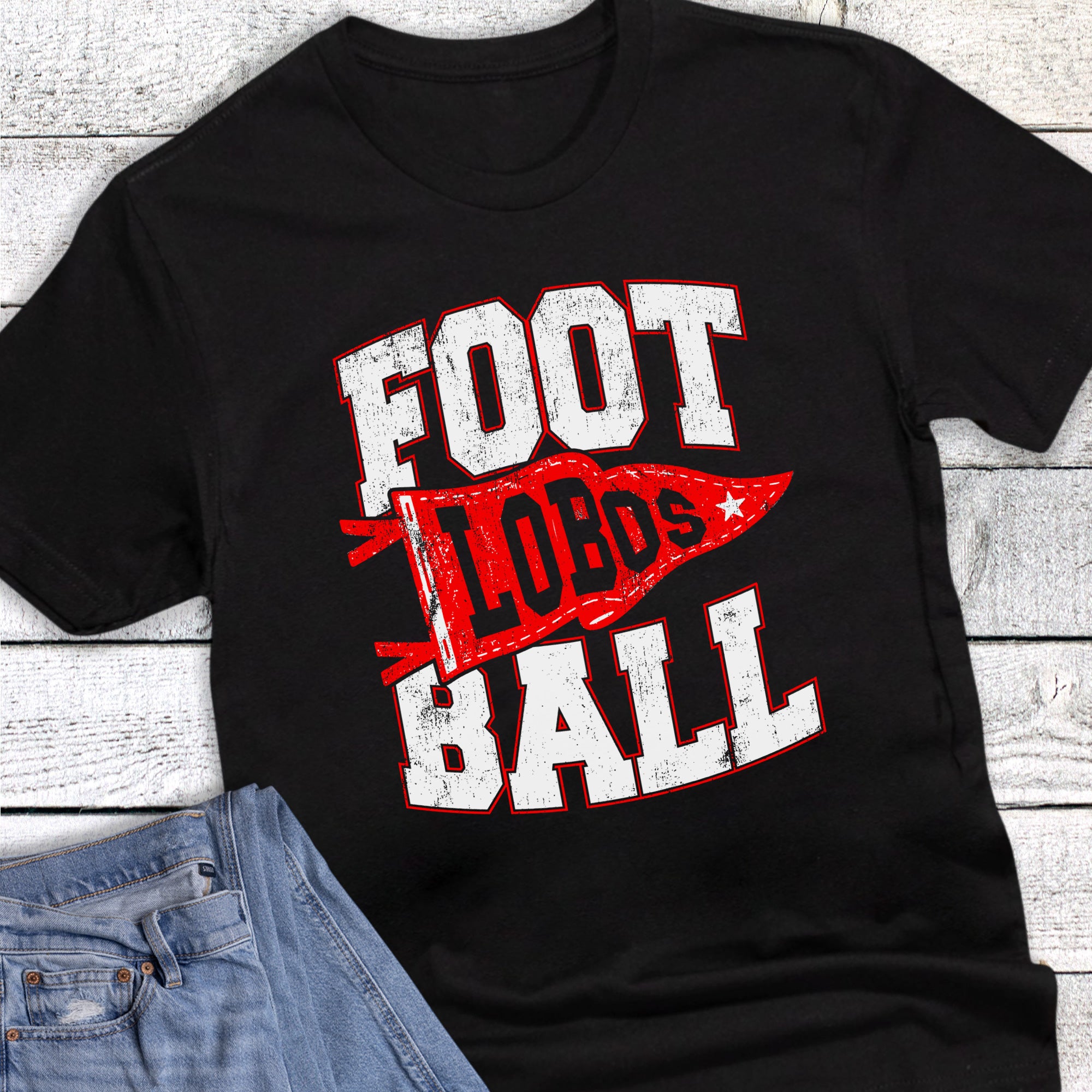 Custom Football Split Pennant