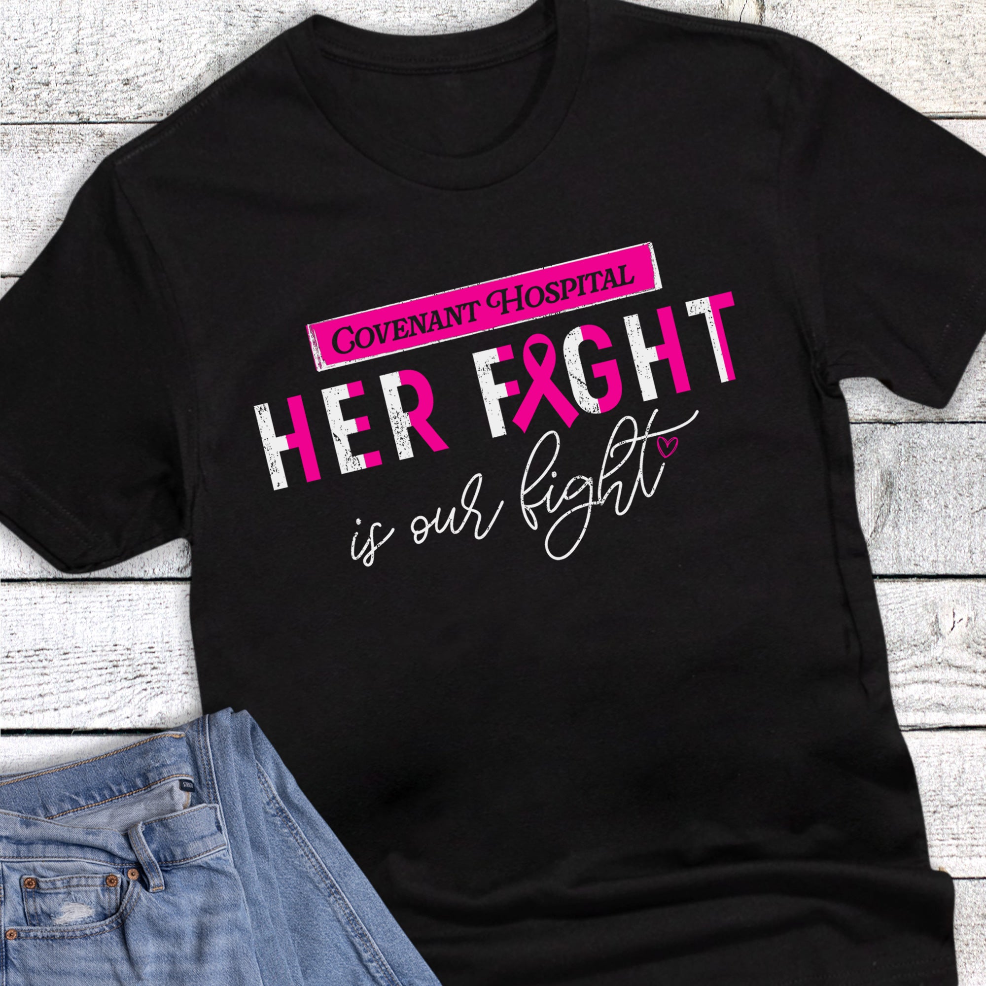 Custom Name Drop Breast Cancer Her Fight Our Fight