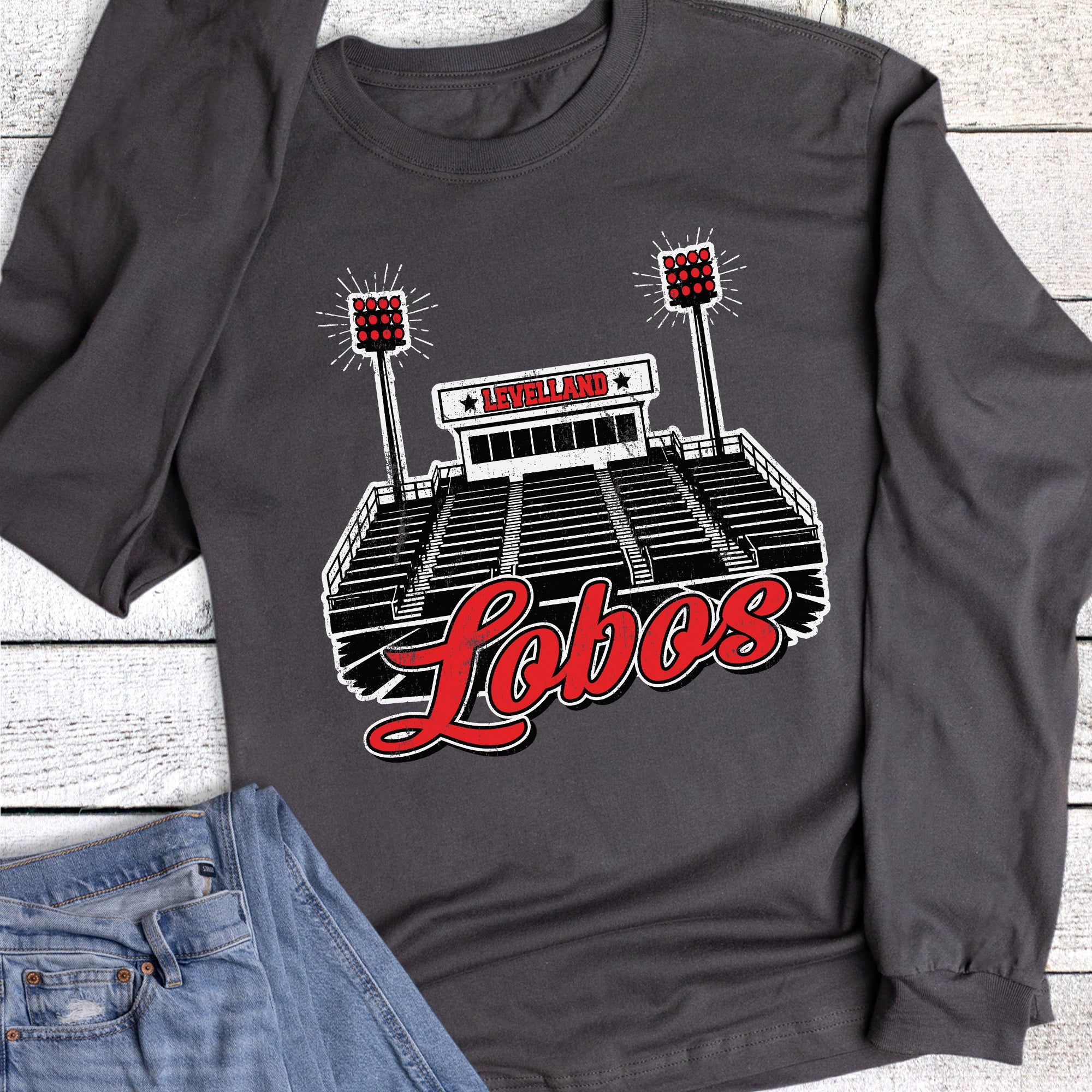 Custom Spiritwear Home of the Football Stadium Long Sleeve
