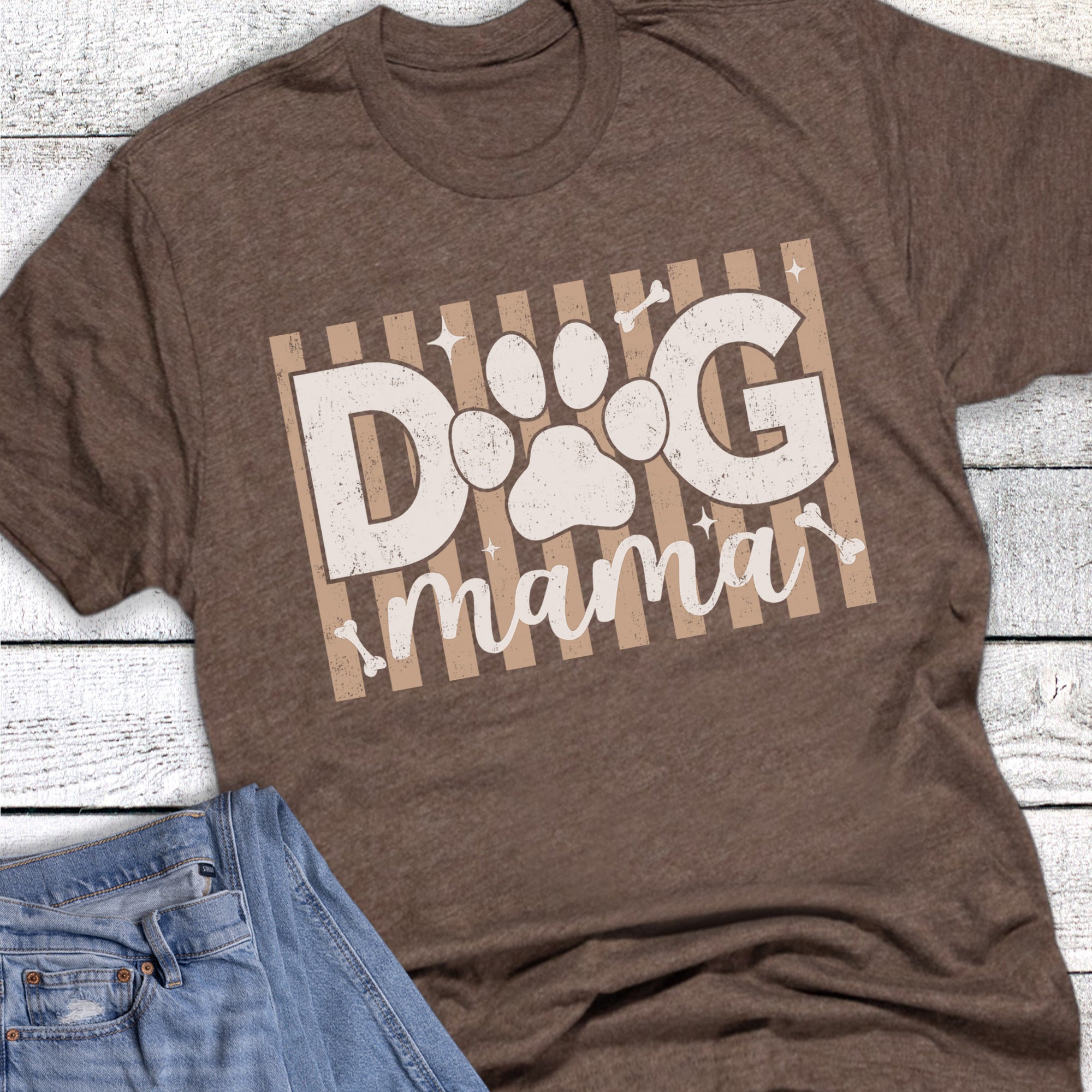 Dog Mama Stripes Paw
