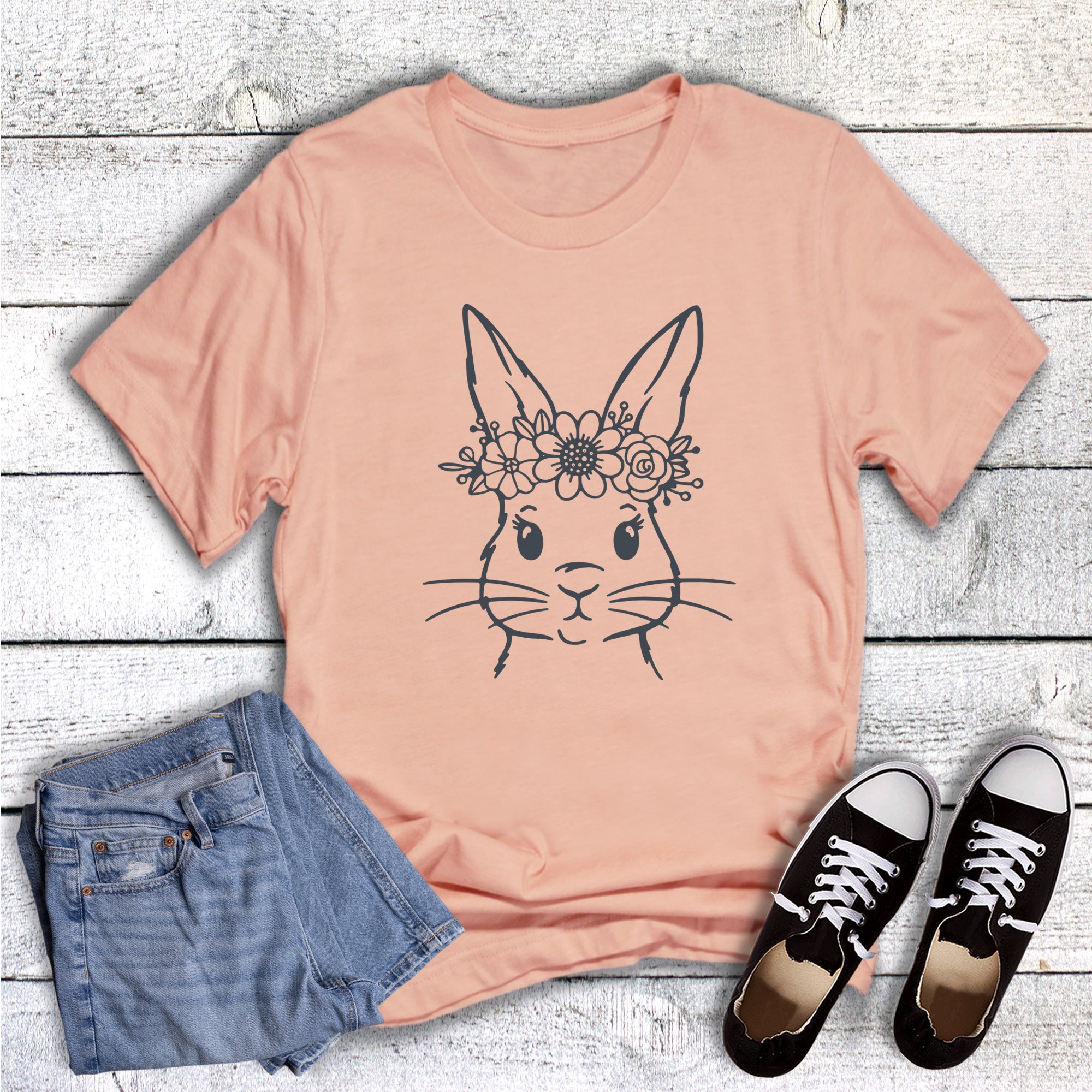 Easter Boho Bunny with Floral Headband