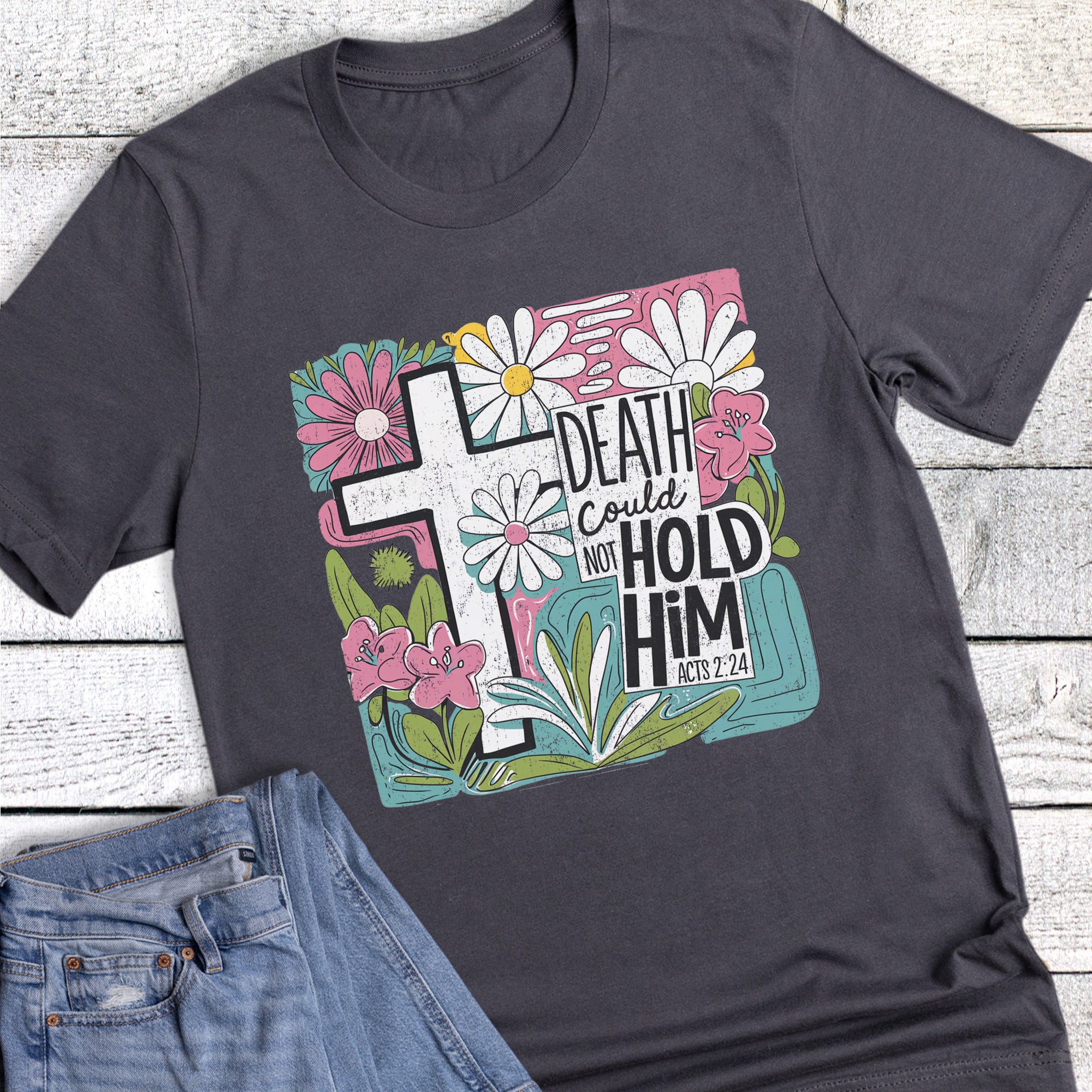 Easter Boho Death Could Not Hold Him Faith