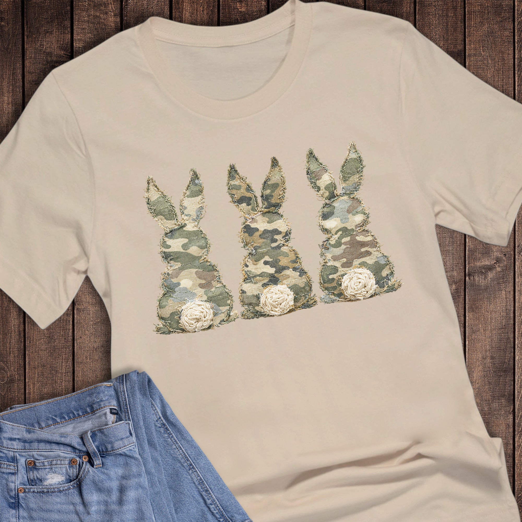 Easter Camo Bunny Trio