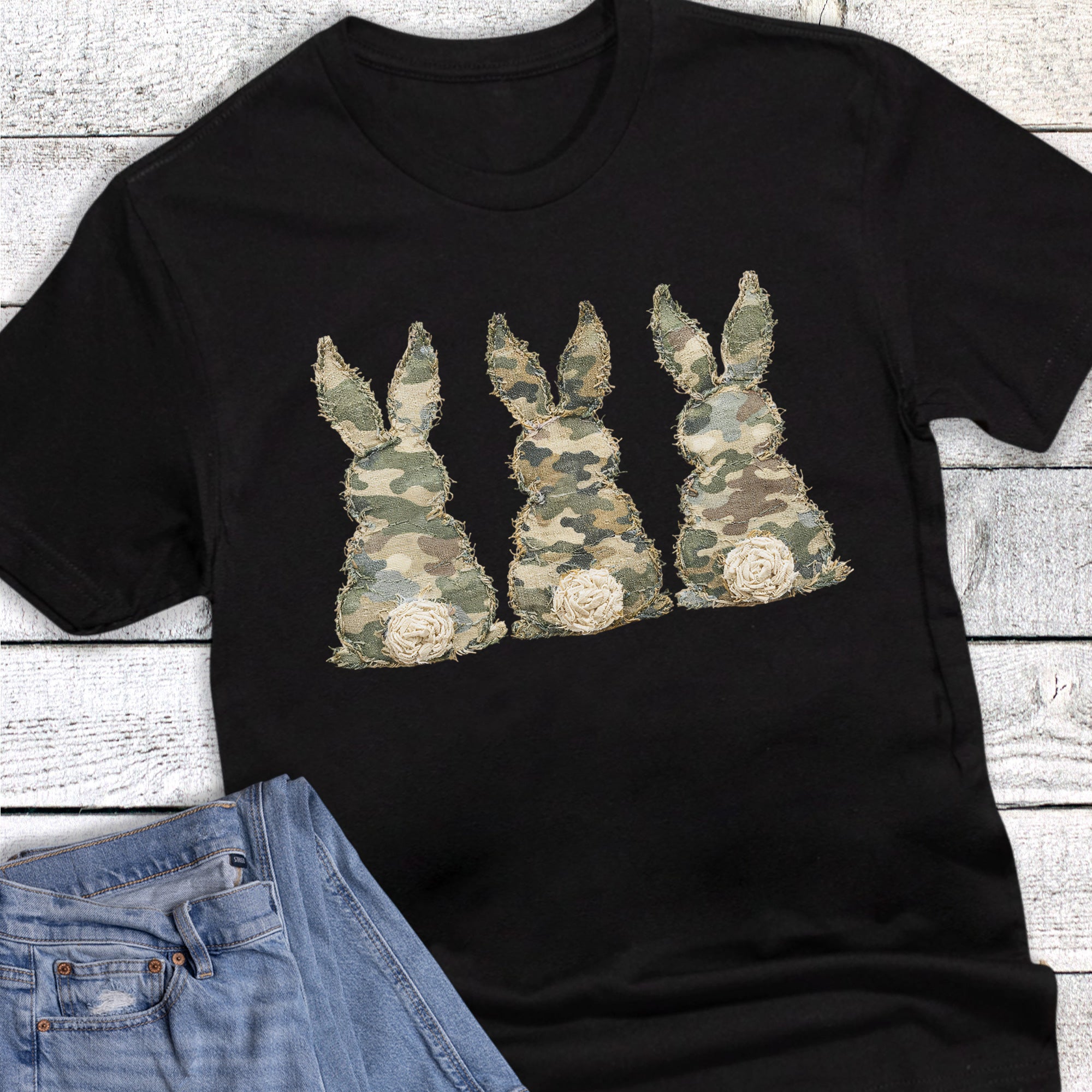 Easter Camo Bunny Trio