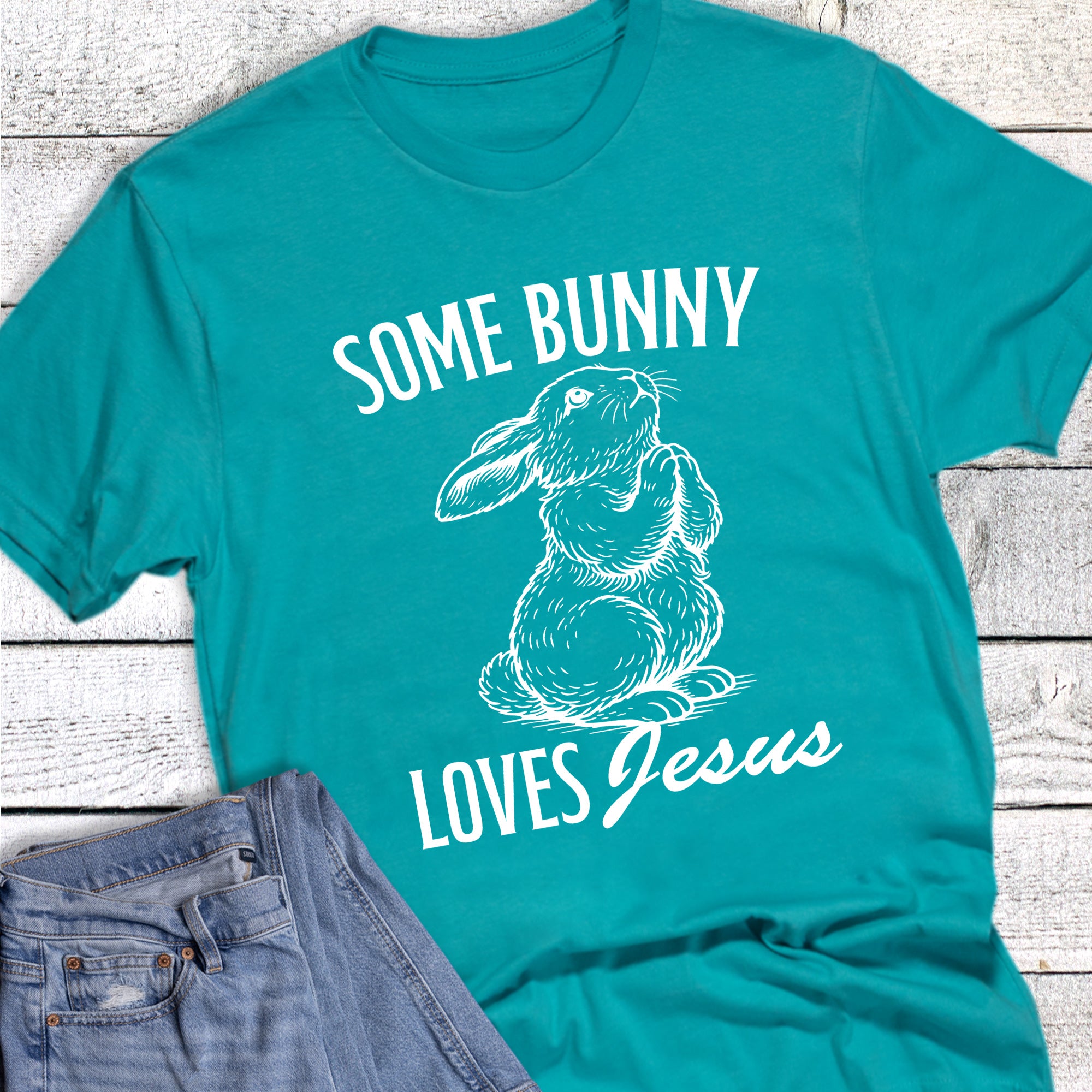 Easter Faith Some Bunny Loves Jesus