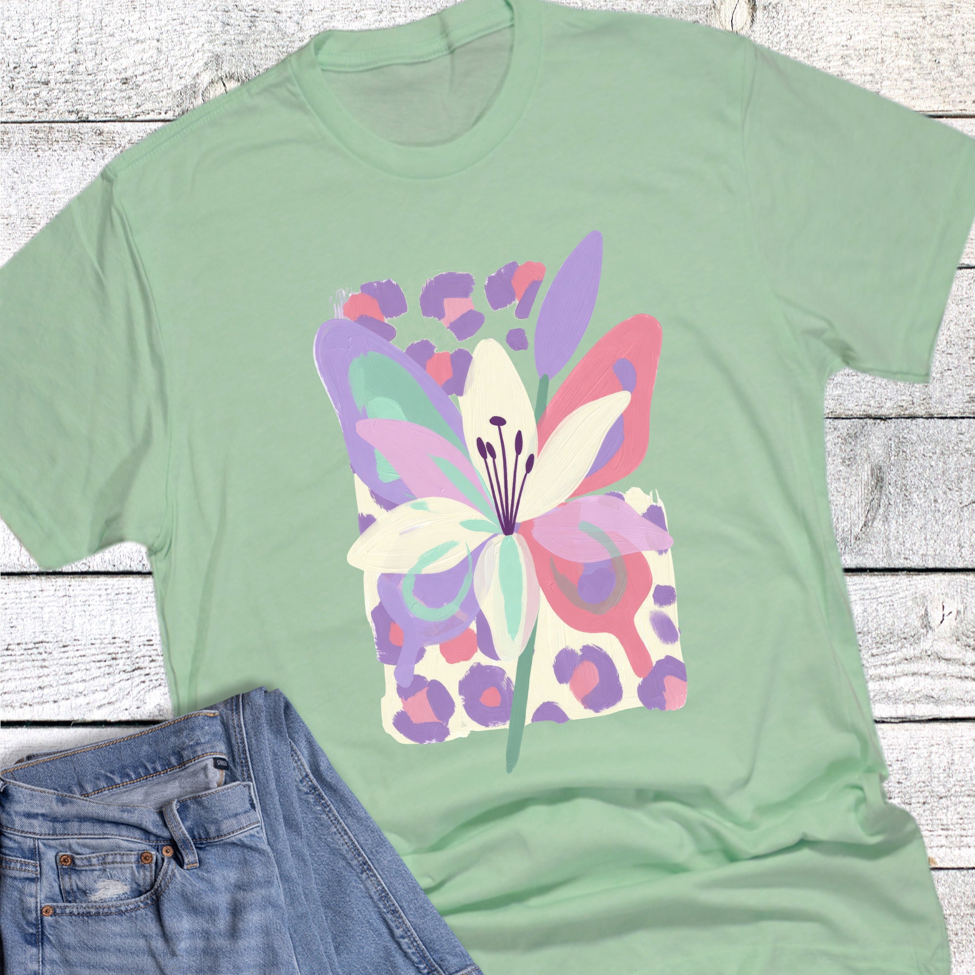 Easter Lily Cheetah Pastel