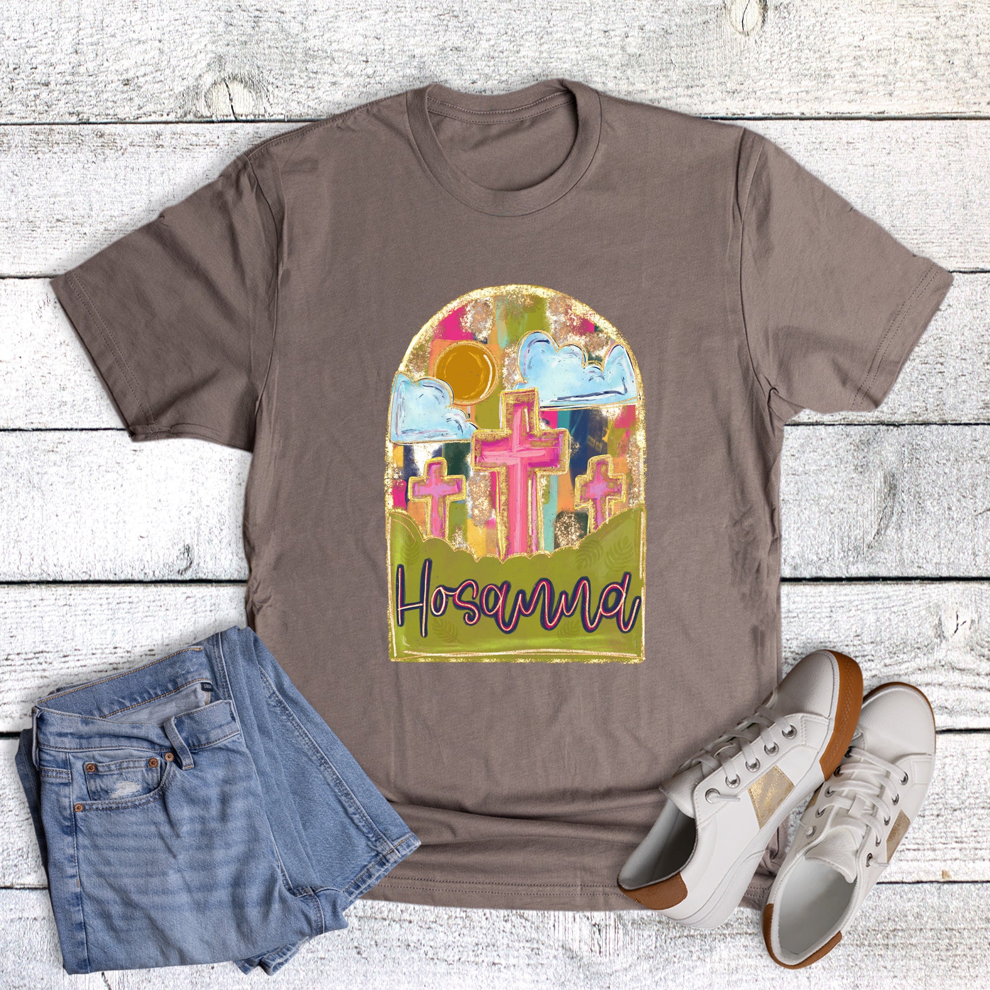 Easter Painted Hosanna Cross Faith