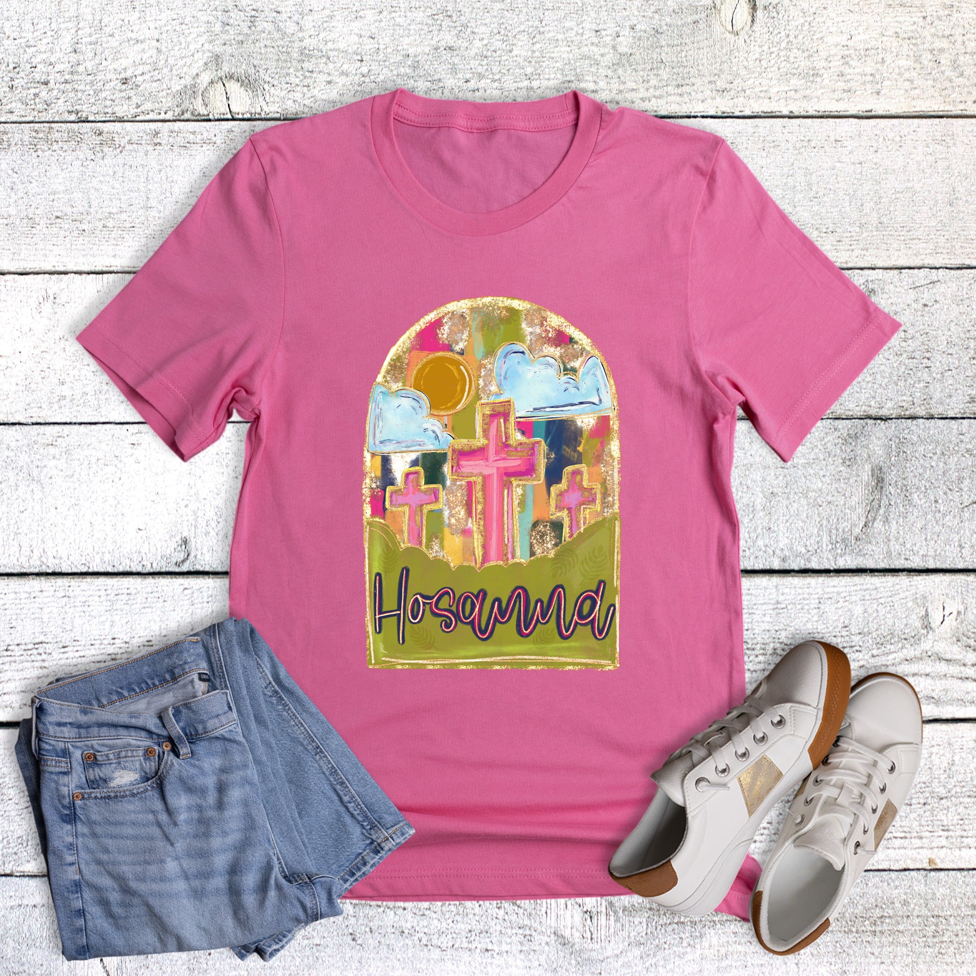 Easter Painted Hosanna Cross Faith