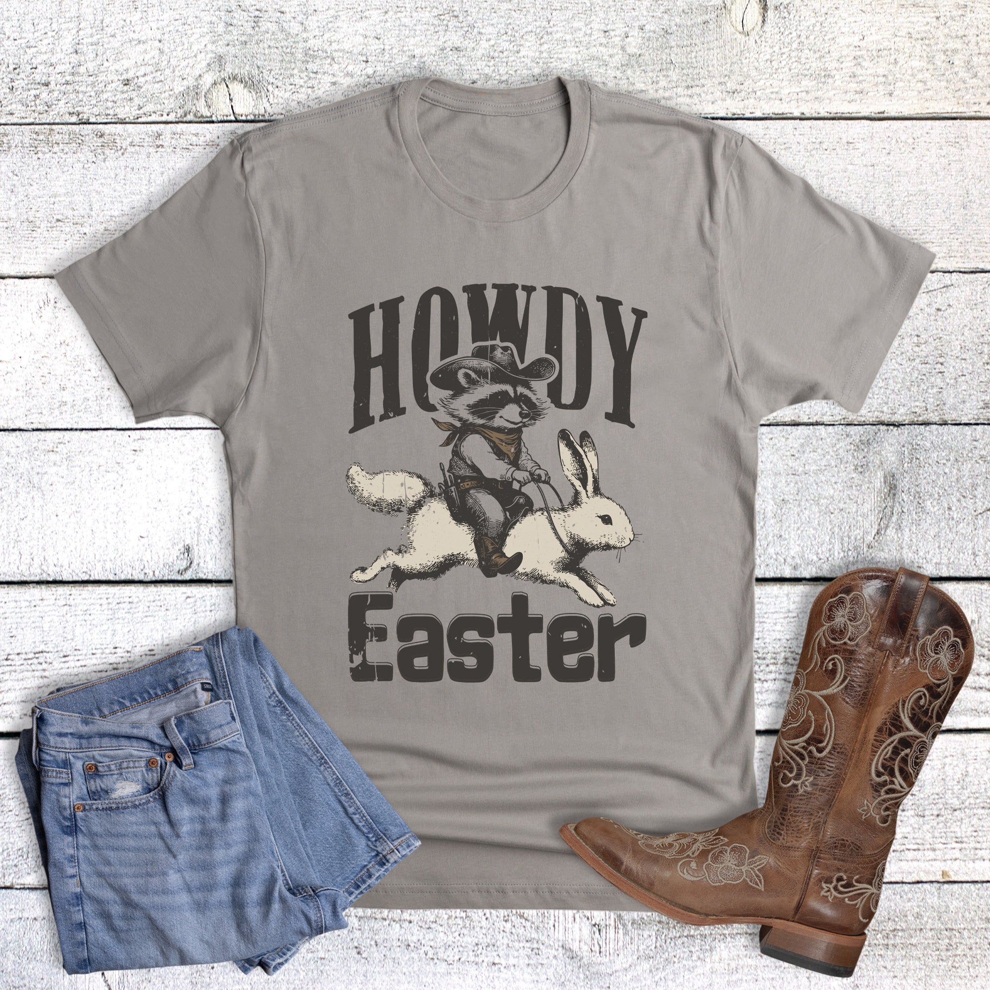 Easter Western Howdy Raccoon Bunny