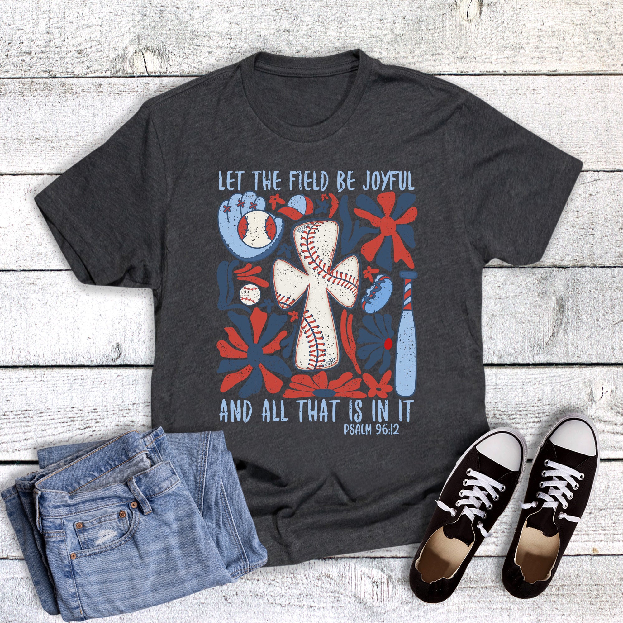 Faith Baseball Cross Psalm