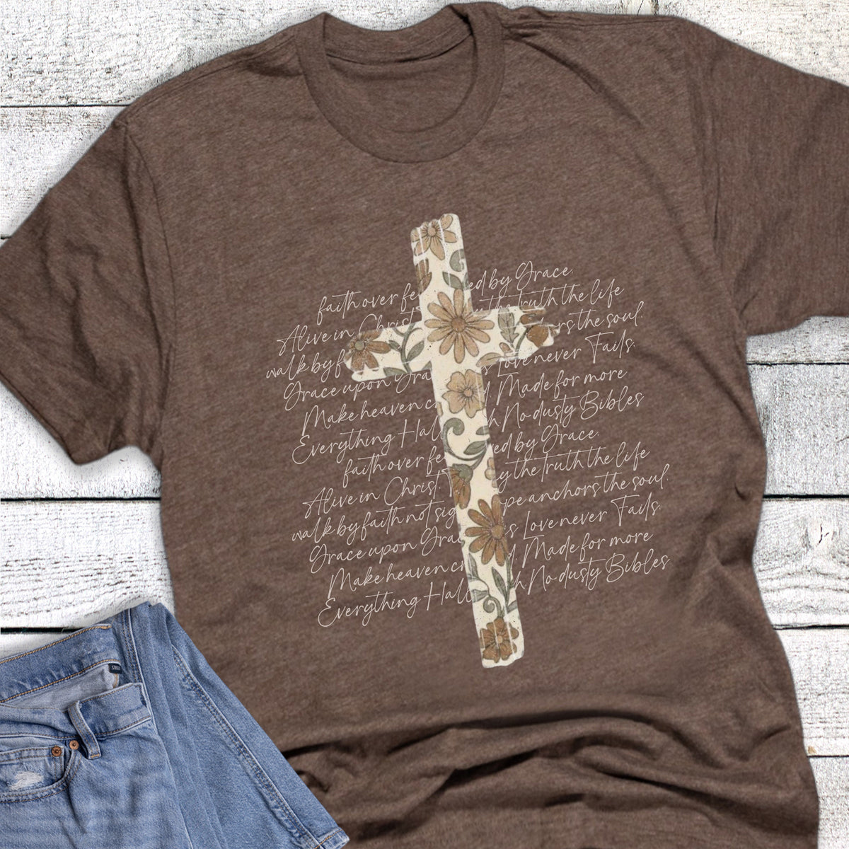 Faith Floral Cross Type