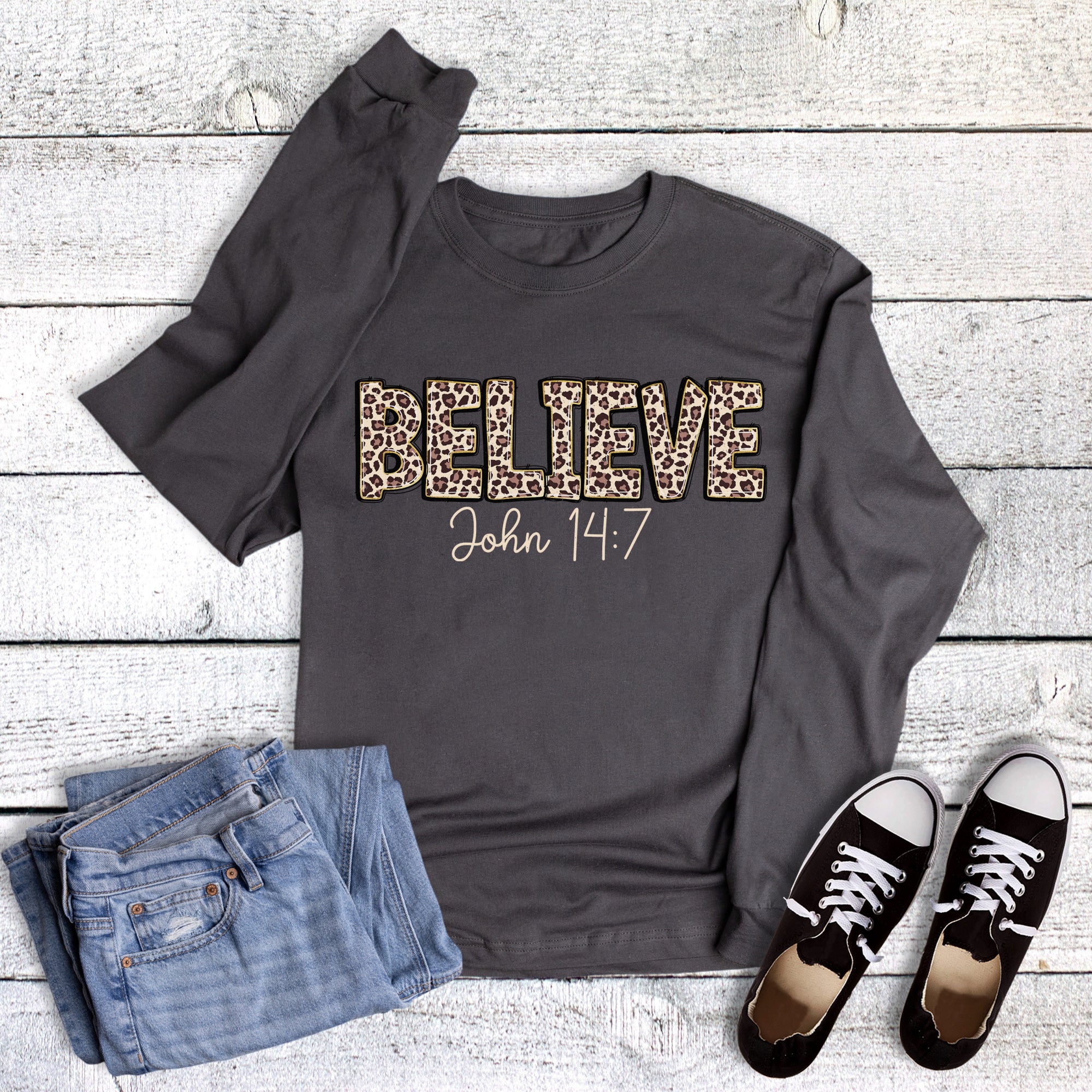 Faith Leopard Believe John Long Sleeve