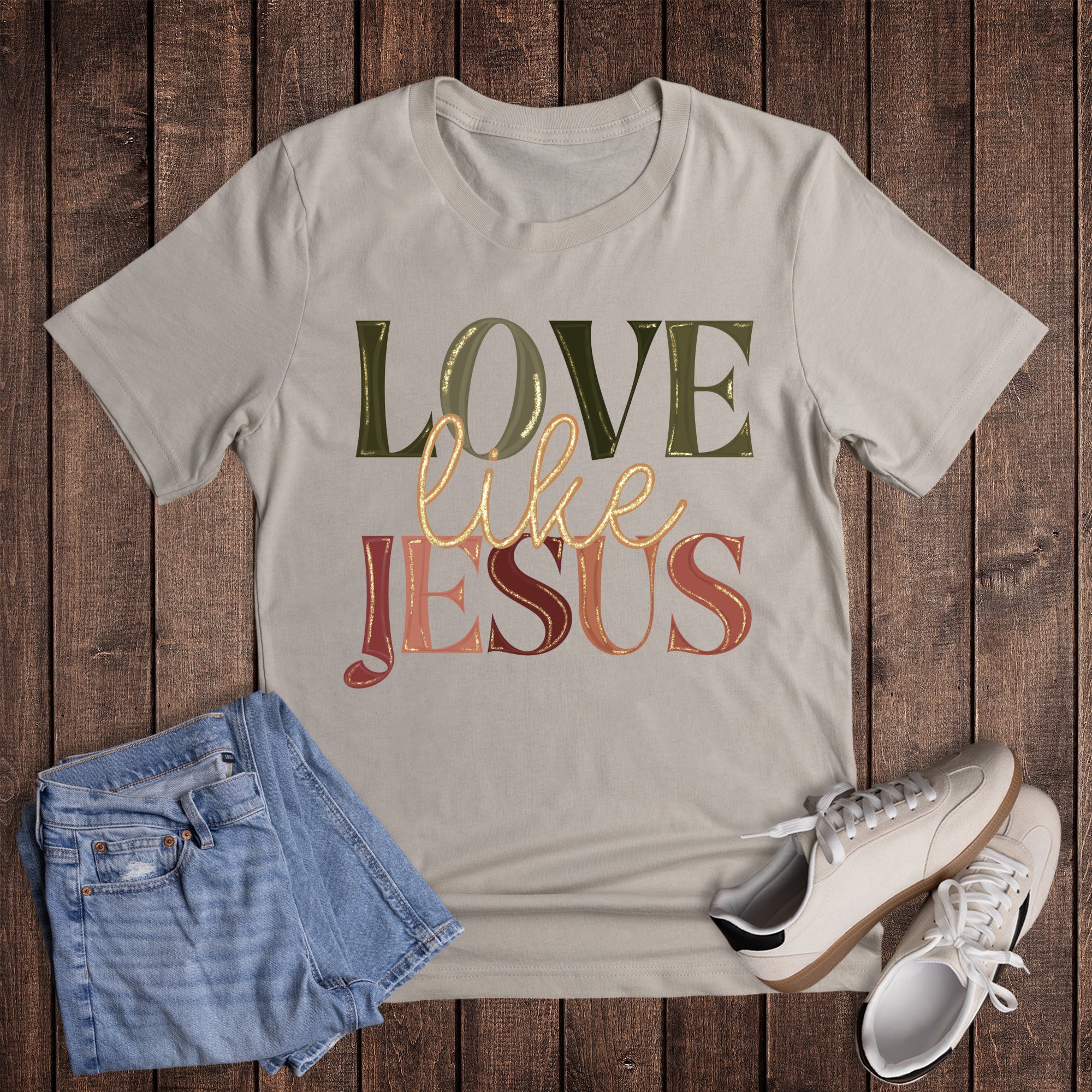 Faith Love Like Jesus Gold