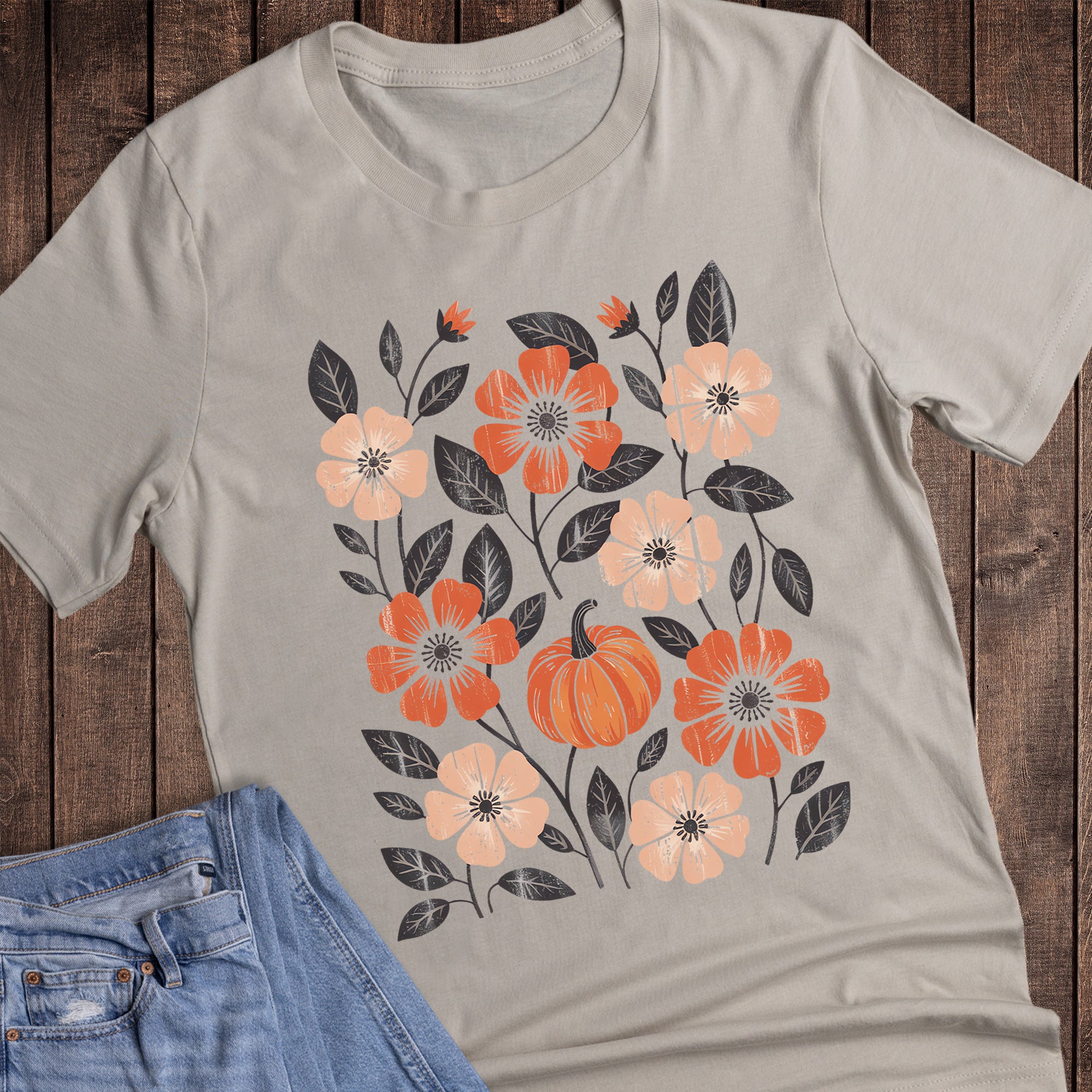 Fall Boho Pumpkins Floral