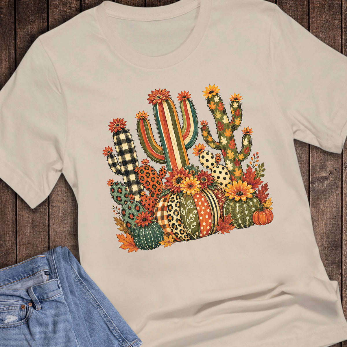 Fall Cacti Sunflowers Leaves