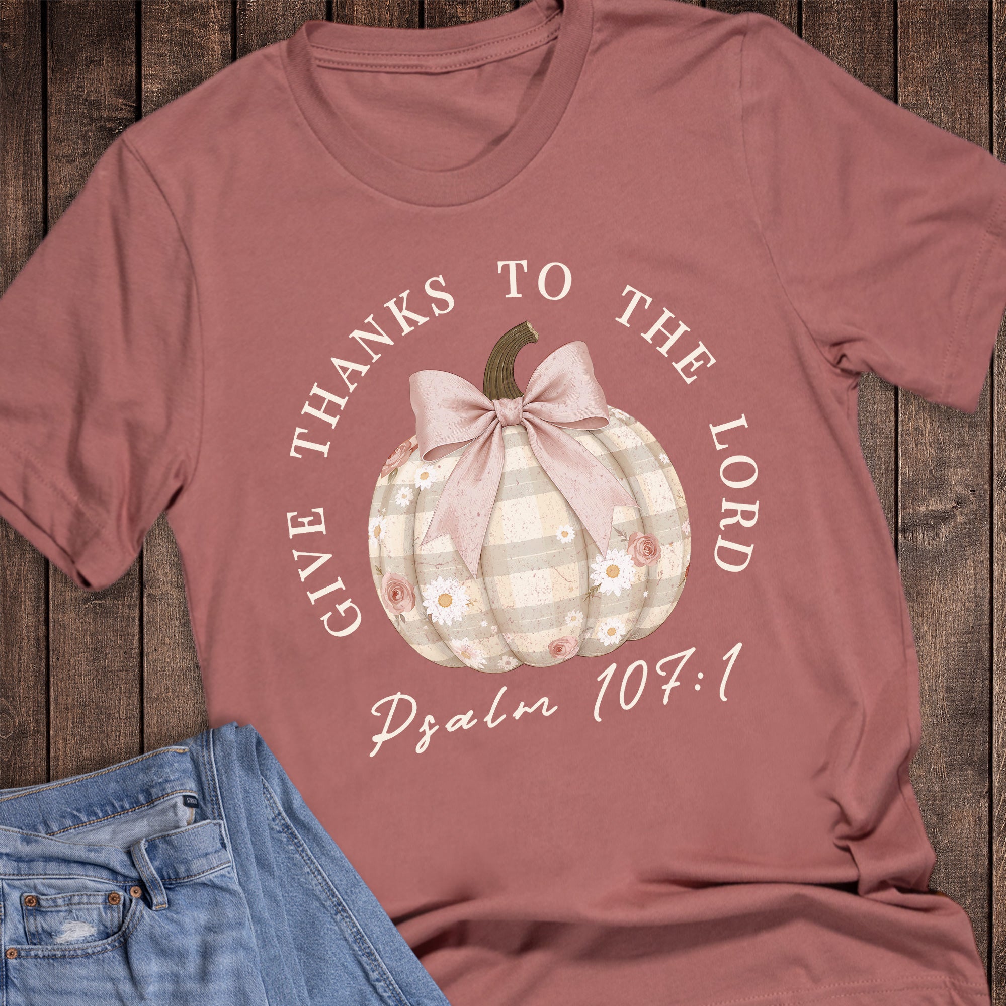 Fall Faith Give Thanks Pumpkin