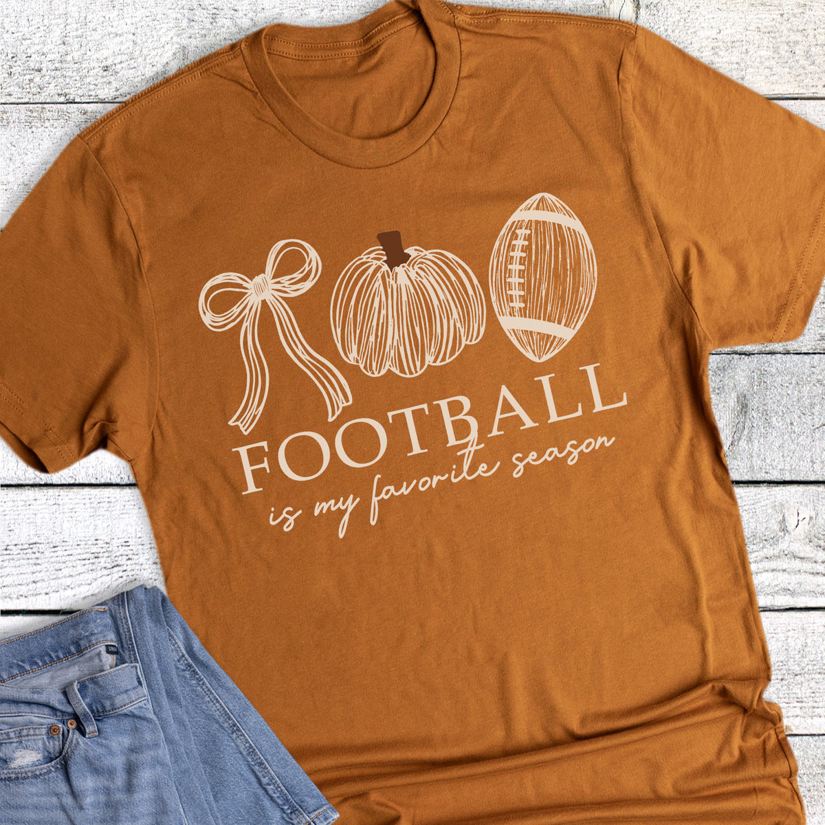 Fall Football Favorite Season Pumpkin Ball Doodles