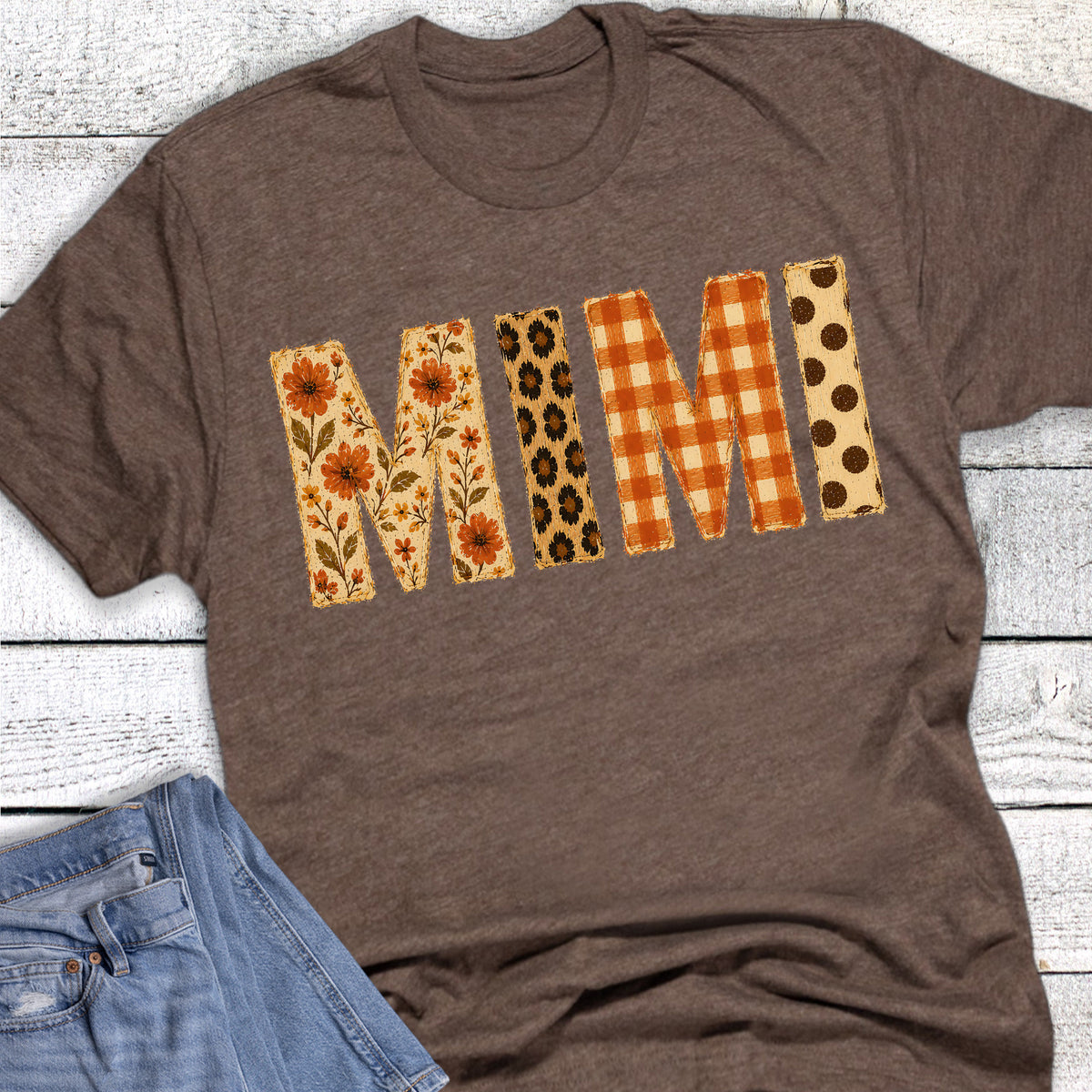 Fall Mimi Leopard Floral Check Dot